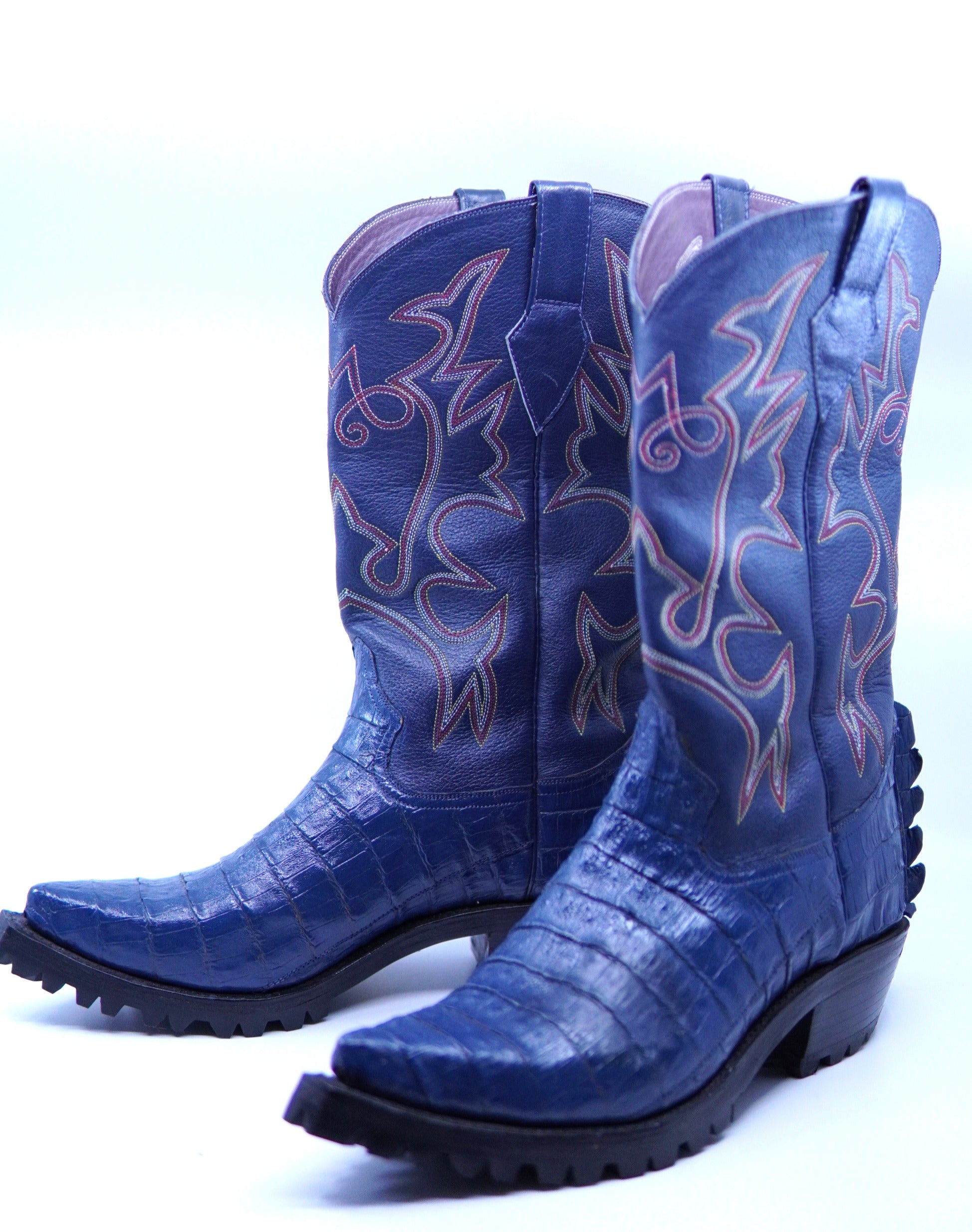Rugged Navy Caiman Boots US Men's 12 image 3