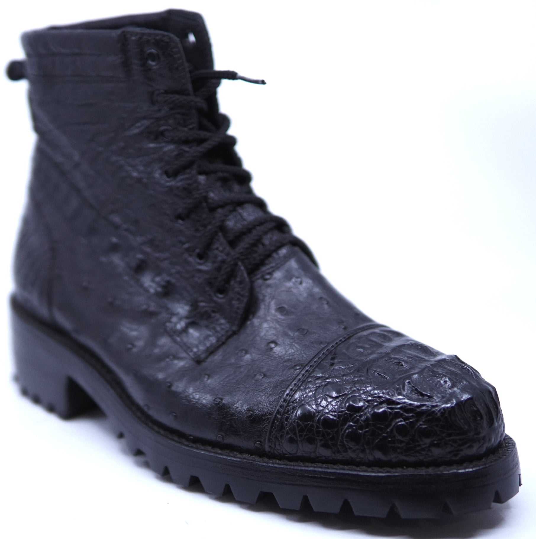Hornback Caiman & Ostrich Combat Boots image 2