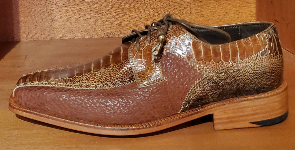 Ostrich Leg & Elephant Dress Shoe US Men's 10.5 image 1