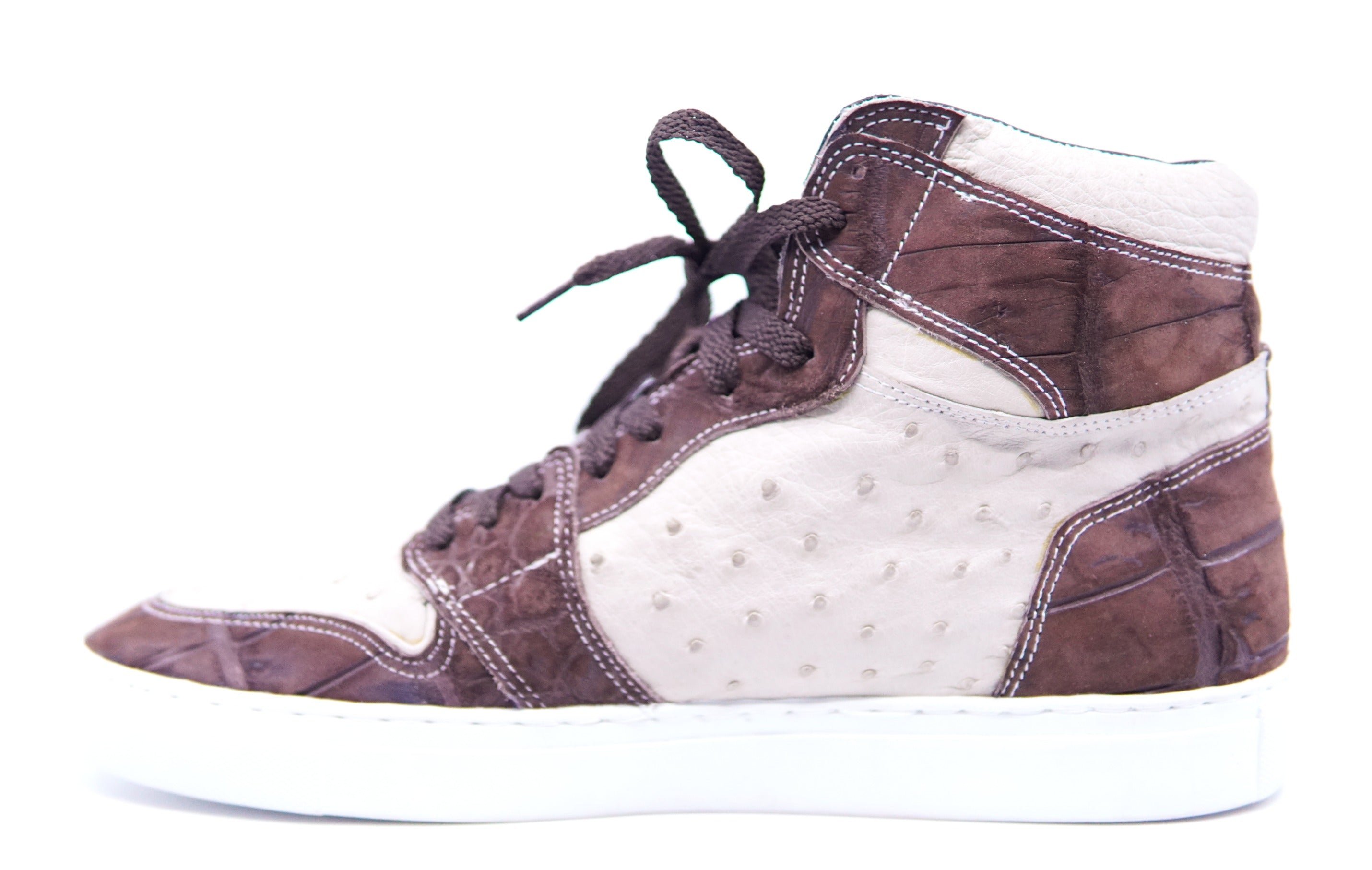 Alligator and Ostrich High Top Sneaker US 10 image 2