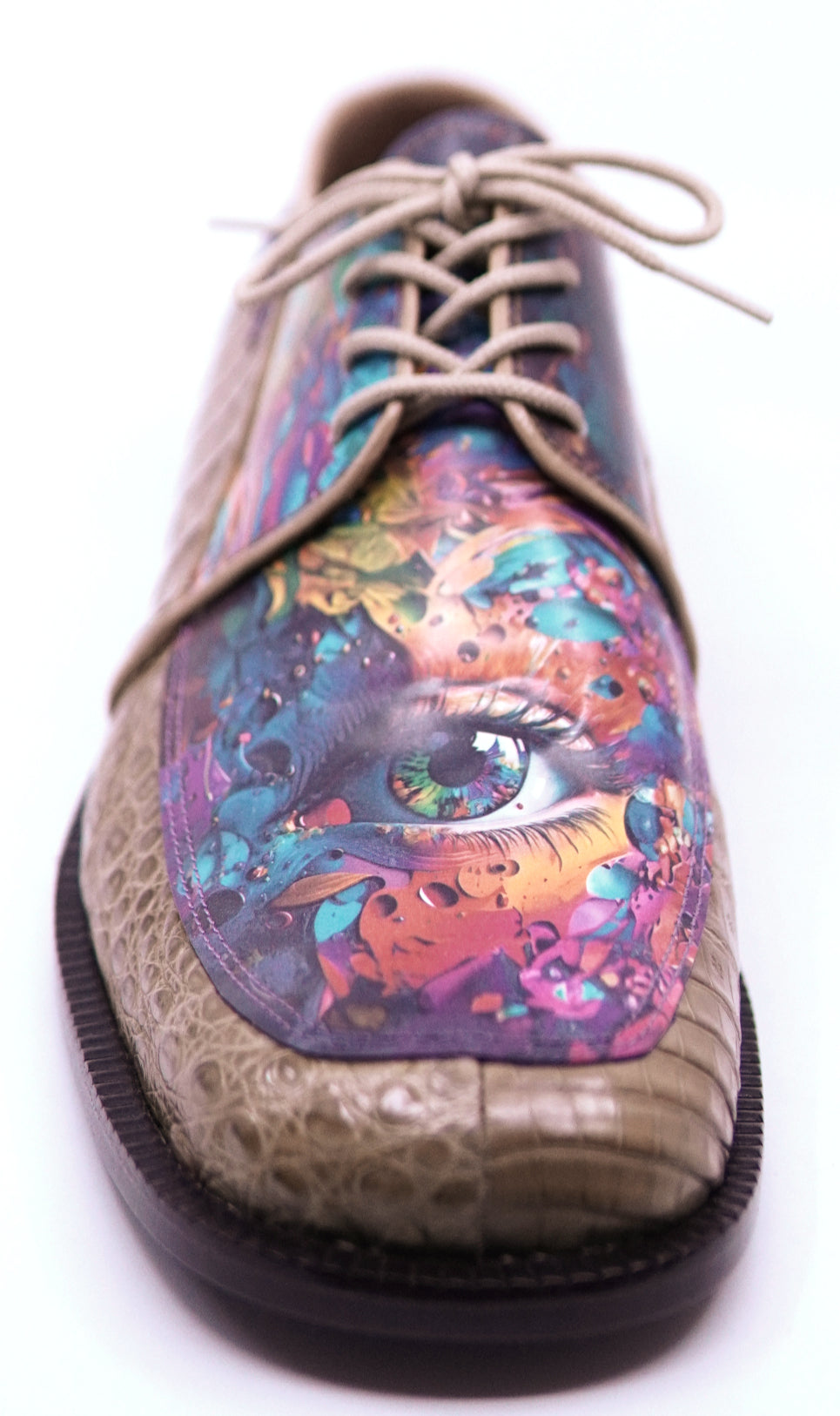 Oryx Crocodile & Custom Printed Leather Dress Shoe image 3
