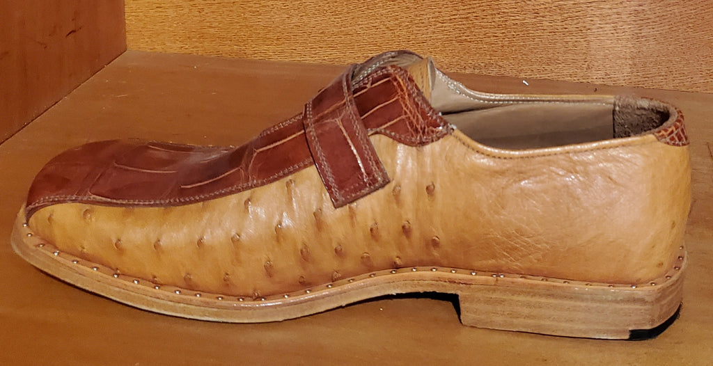 Cognac Alligator & Ostrich Dress Shoes US Men's 11 image 1