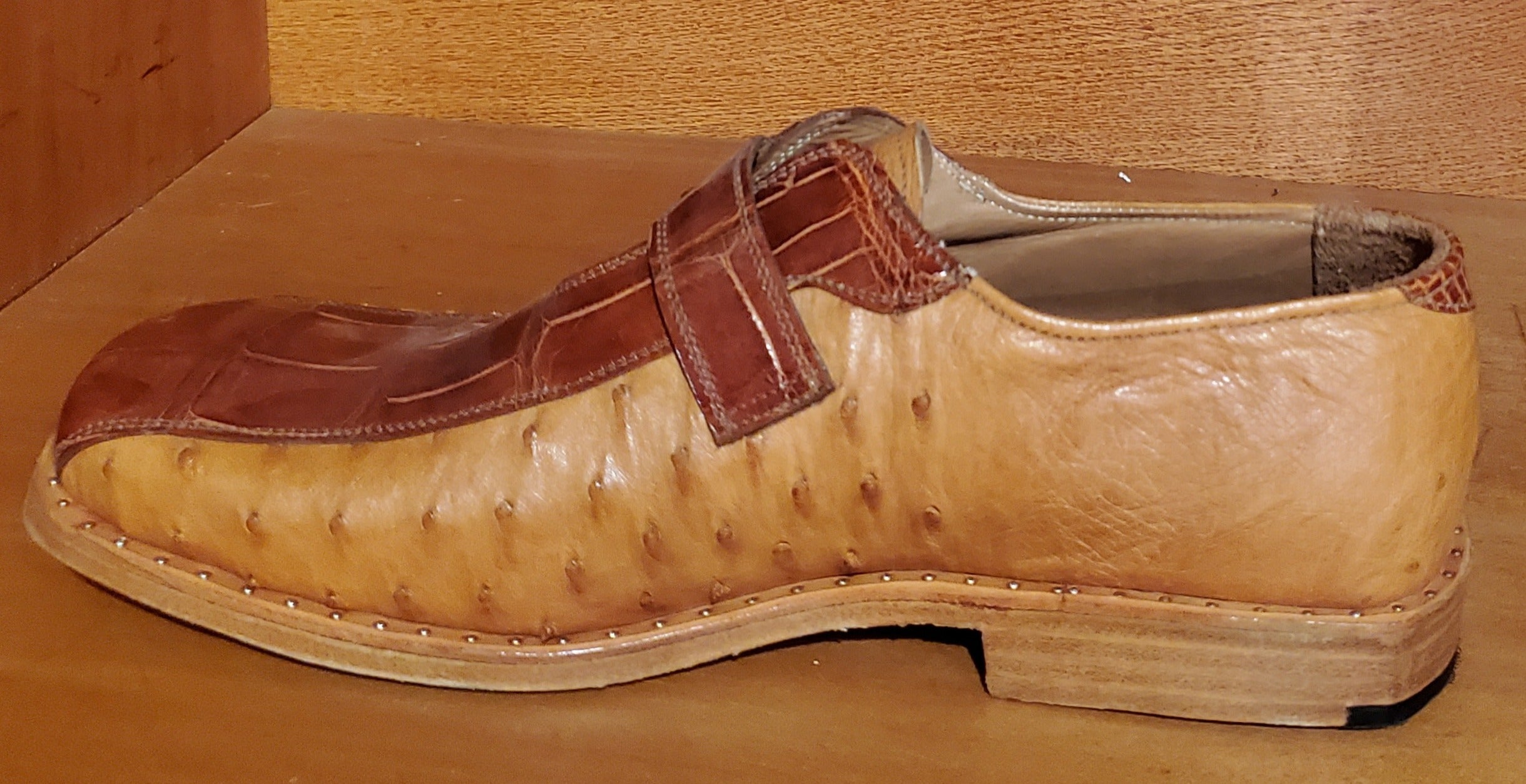Cognac Alligator & Ostrich Dress Shoes US Men's 11 image 1