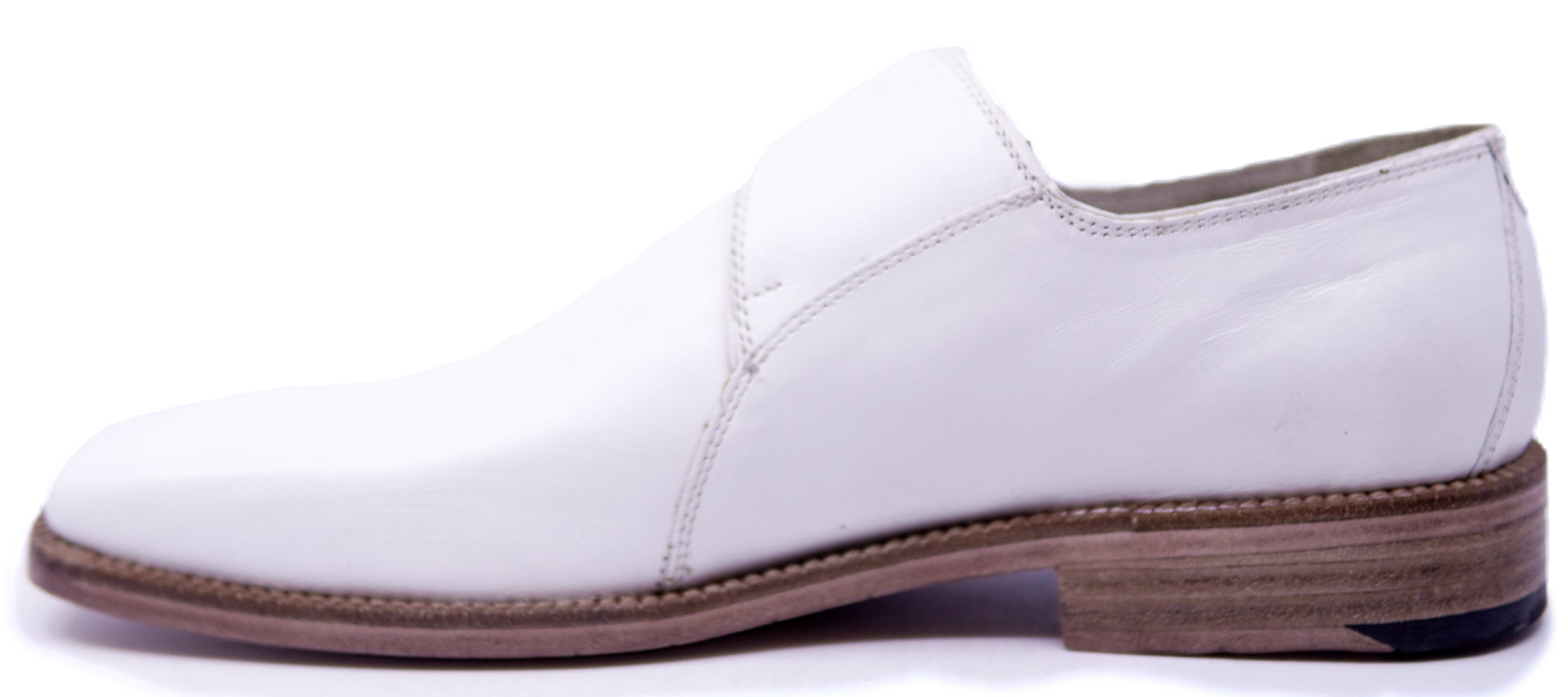 Genuine Full White Leather Dress Shoe image 1
