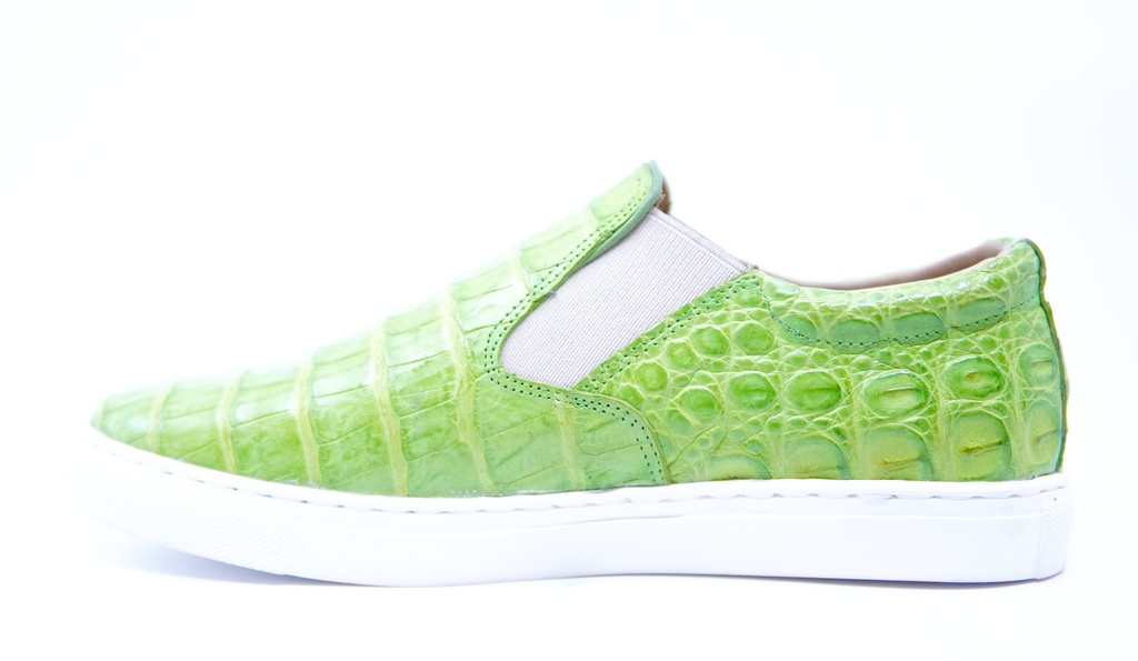 Lime Green Slip On Caiman Belly US Women's 9 image 2