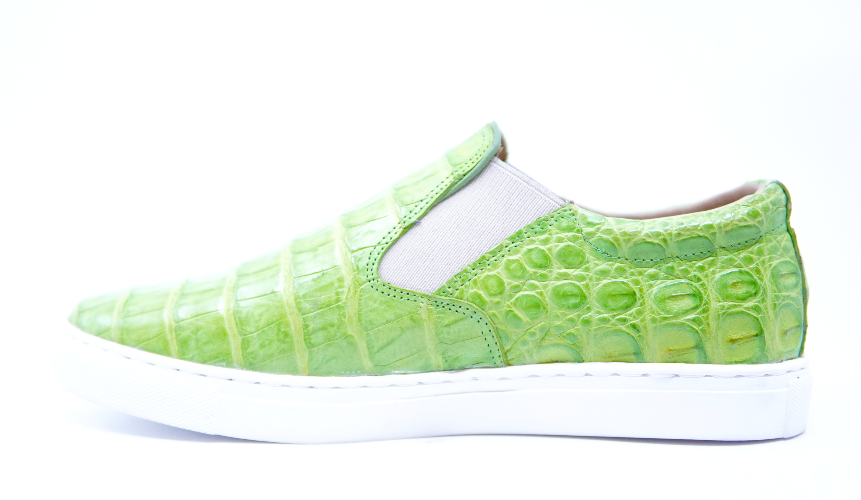 Lime Green Slip On Caiman Belly US Women's 9 image 2