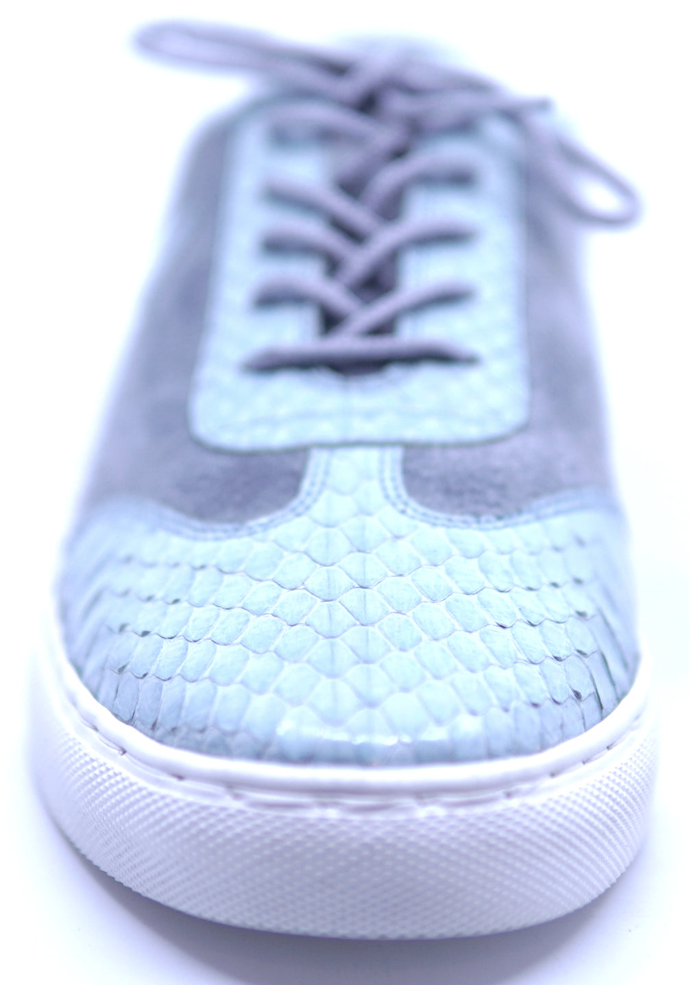 Genuine Gray Suede & Baby Blue Python 8.5-US Women's image 3