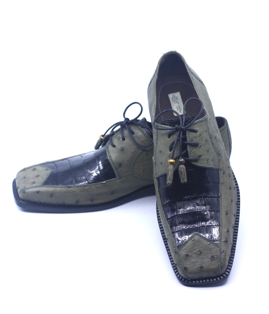 Olive Ostrich and Croc US Men's 9.5 image 3