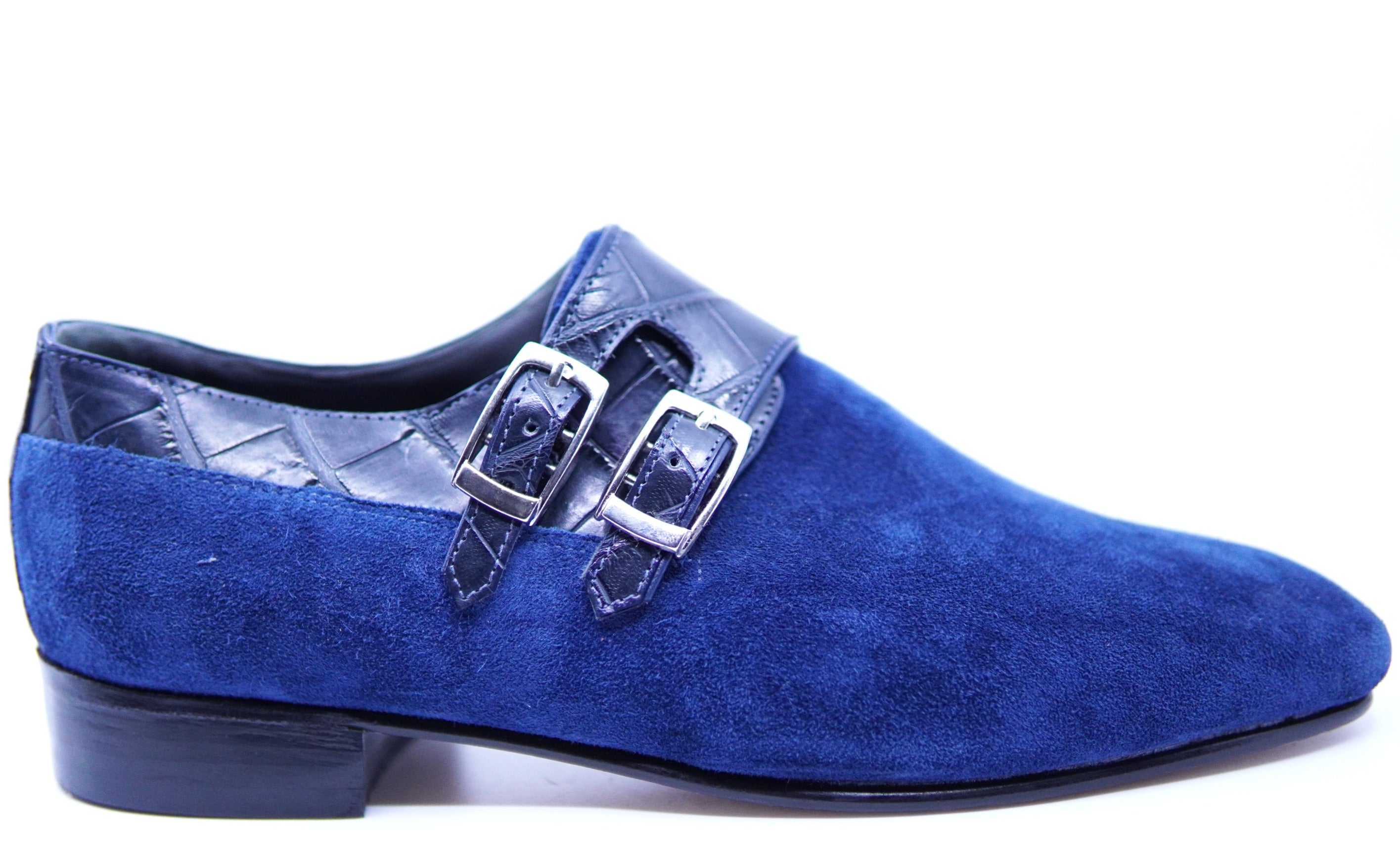 Suede & Alligator Double Monk Strap US Men's 12 image 0
