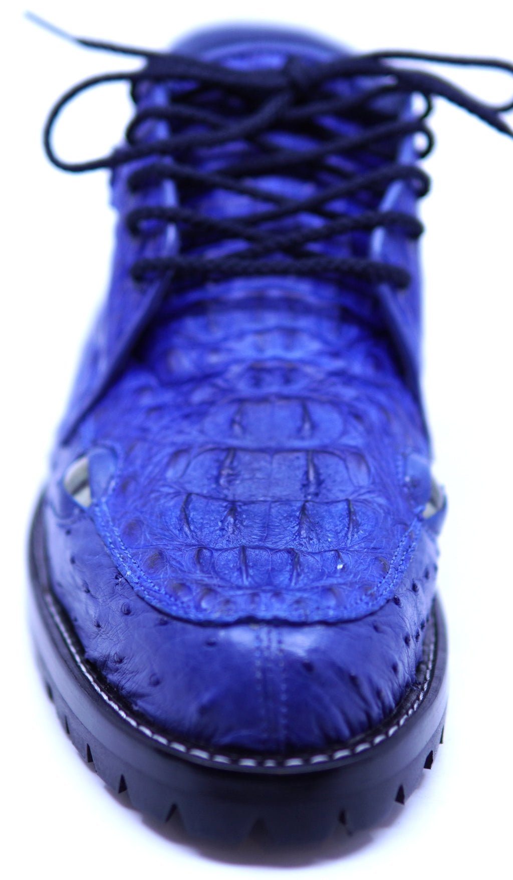 Genuine Royal Blue Crocodile HB & Ostrich 8D With Eyes 12-US Men's image 3
