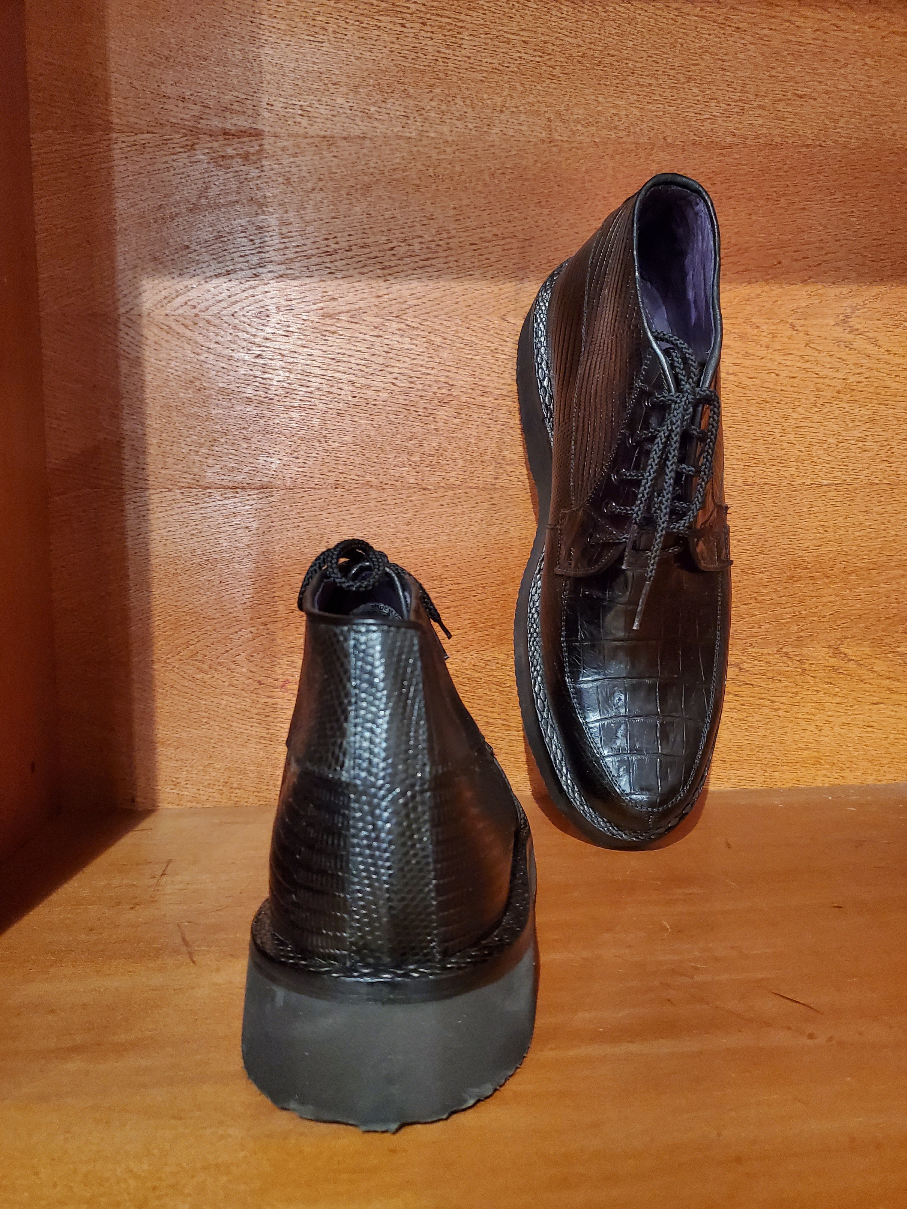Black Caiman Belly & Lizard 8D US Men's 10.5 image 2