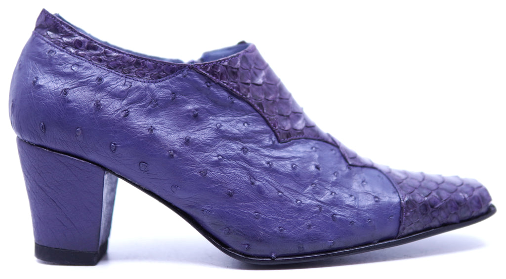 Genuine Purple Ostrich & Python Heels 9-US Women's image 0