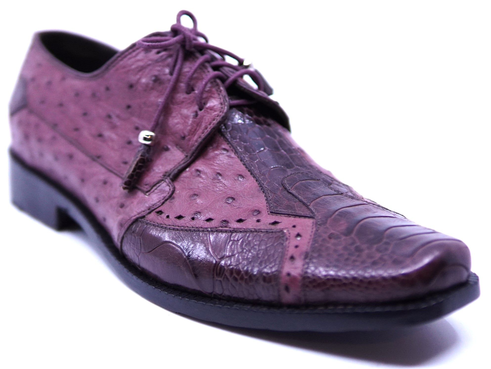 Burgundy Ostrich Dress Shoe image 2