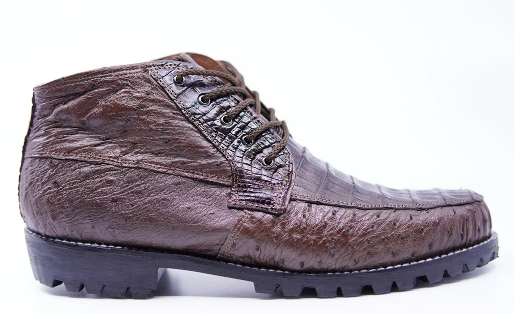 Ostrich & Croc Belly Ankle Boot US 12 image 0