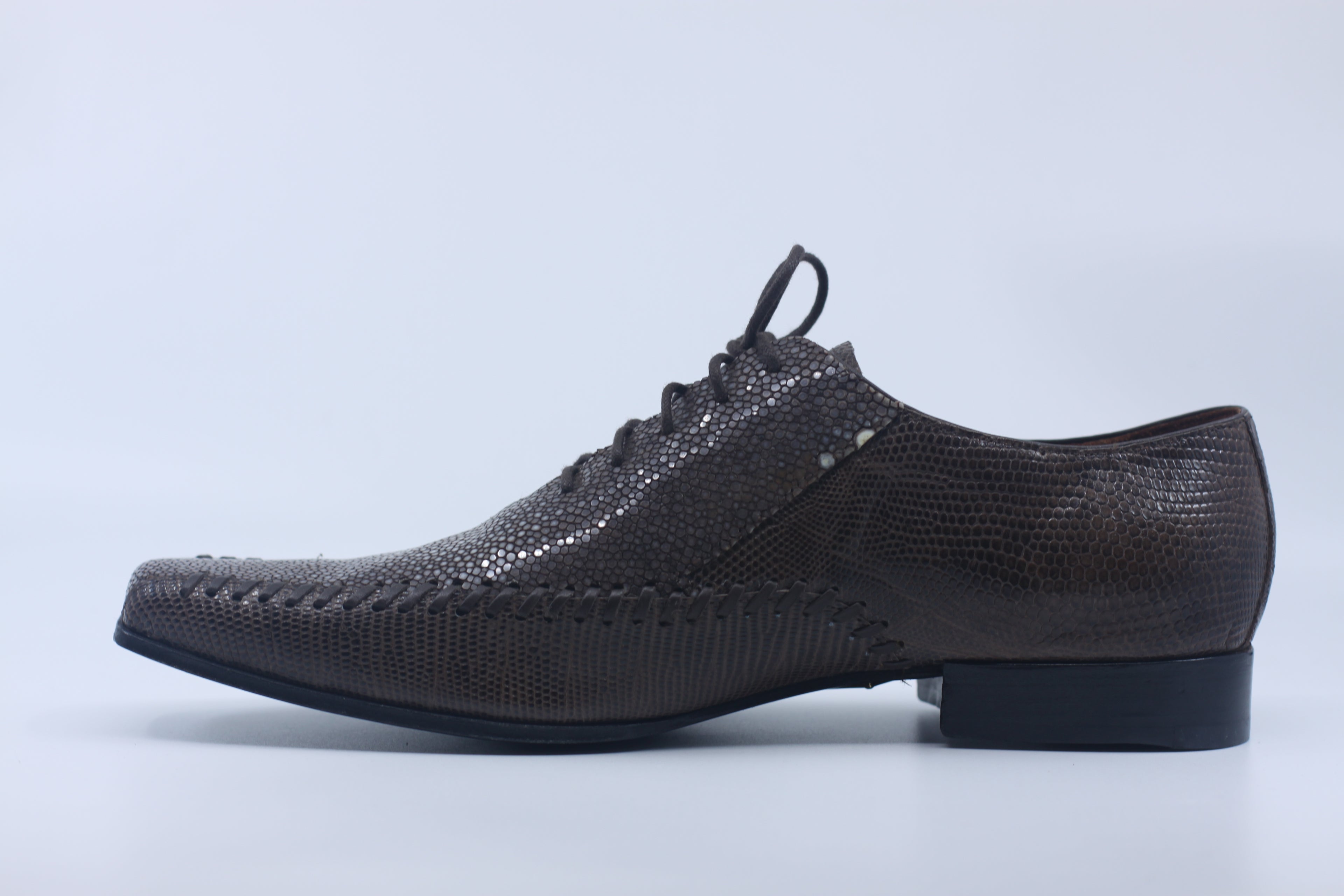 Brown Stingray and Lizard Dress Shoes US 11 image 2