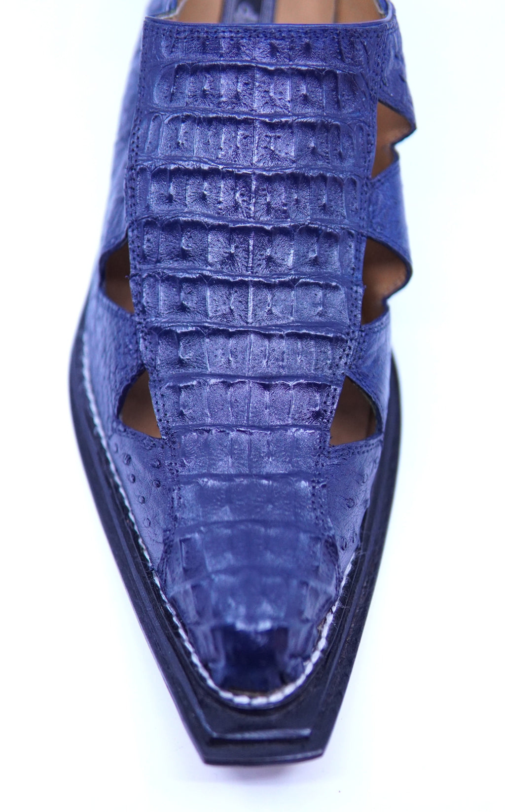 Navy Crocodile & Ostrich Sandal US 12.5 image 2