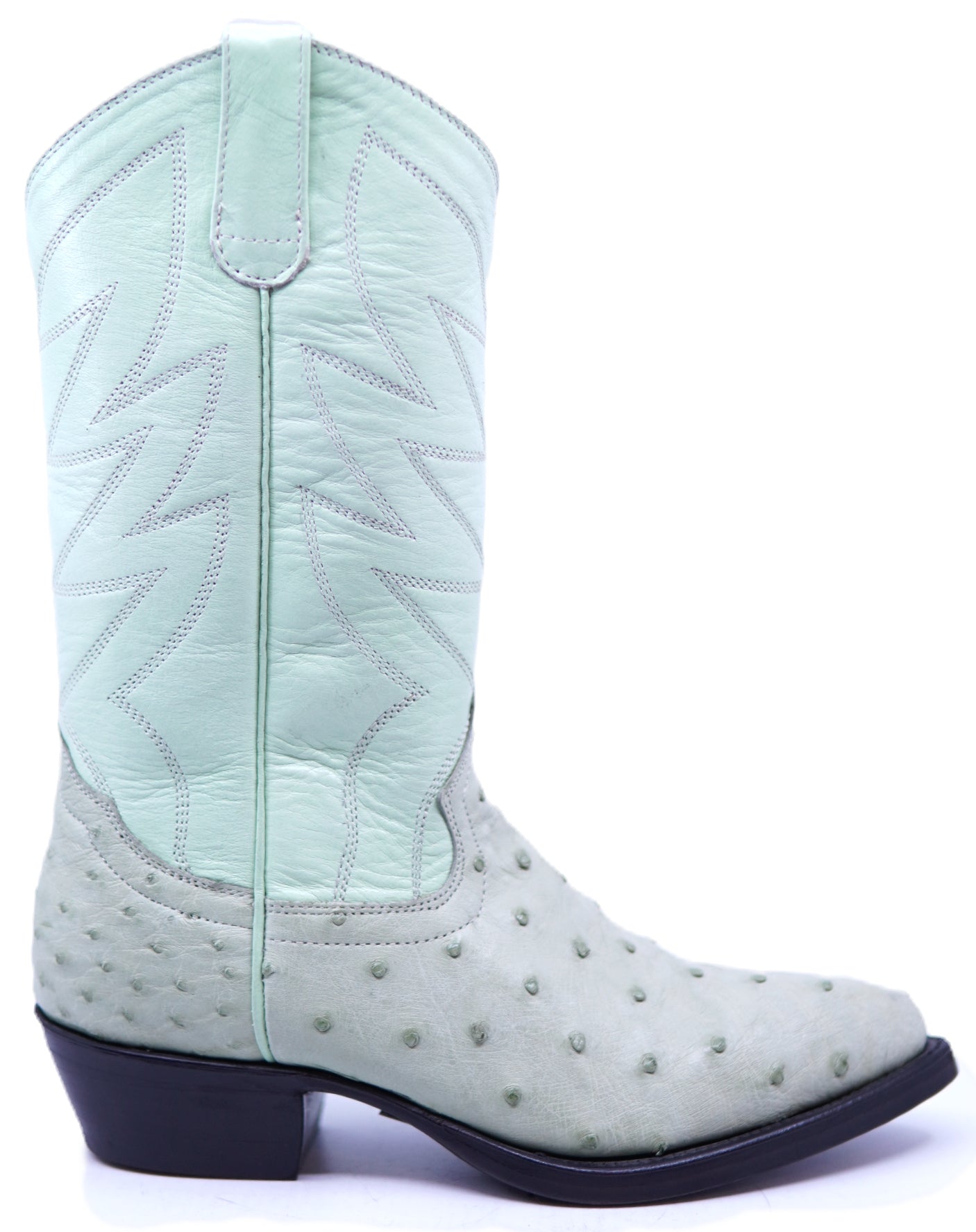 Genuine Mint Ostrich Cowboy Boots image 0