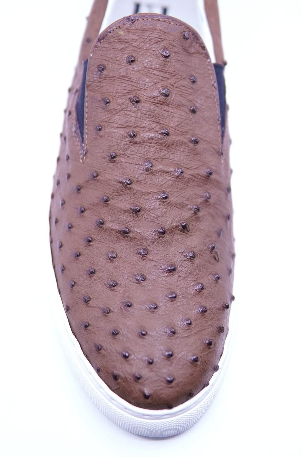 Brown Ostrich Slip On Sneaker US 14 image 1