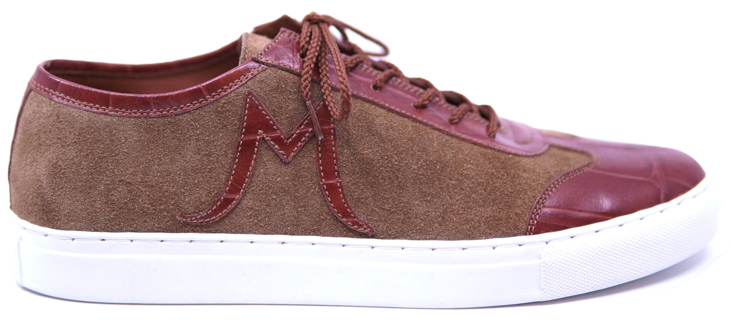 Genuine Alligator & Suede Sneakers image 0