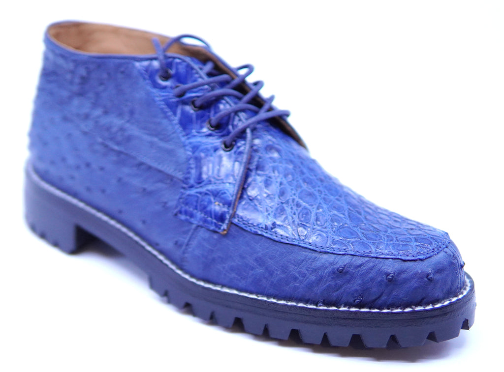 Navy Ostrich and Alligator Boots US Men's 11 image 1