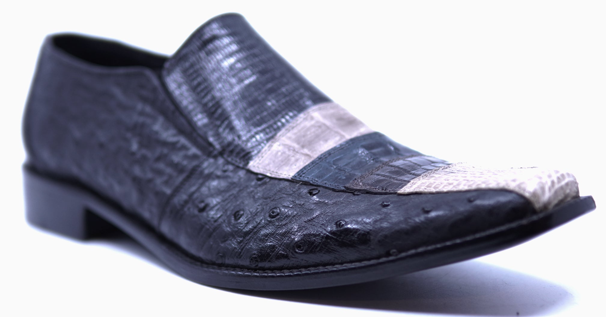 Genuine Ostrich, Lizard & Alligator Loafer Dress Shoe image 2