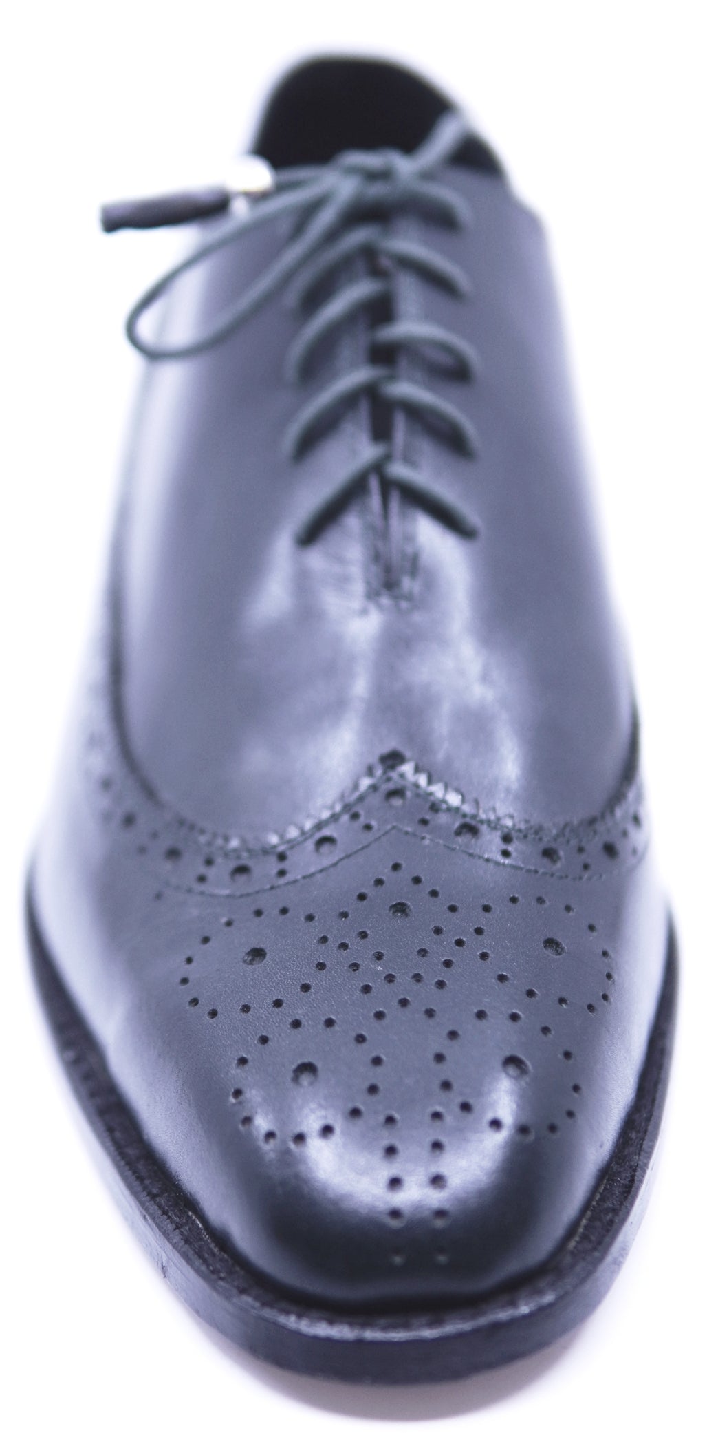 Dark Green Leather Wingtip Dress Shoe image 3