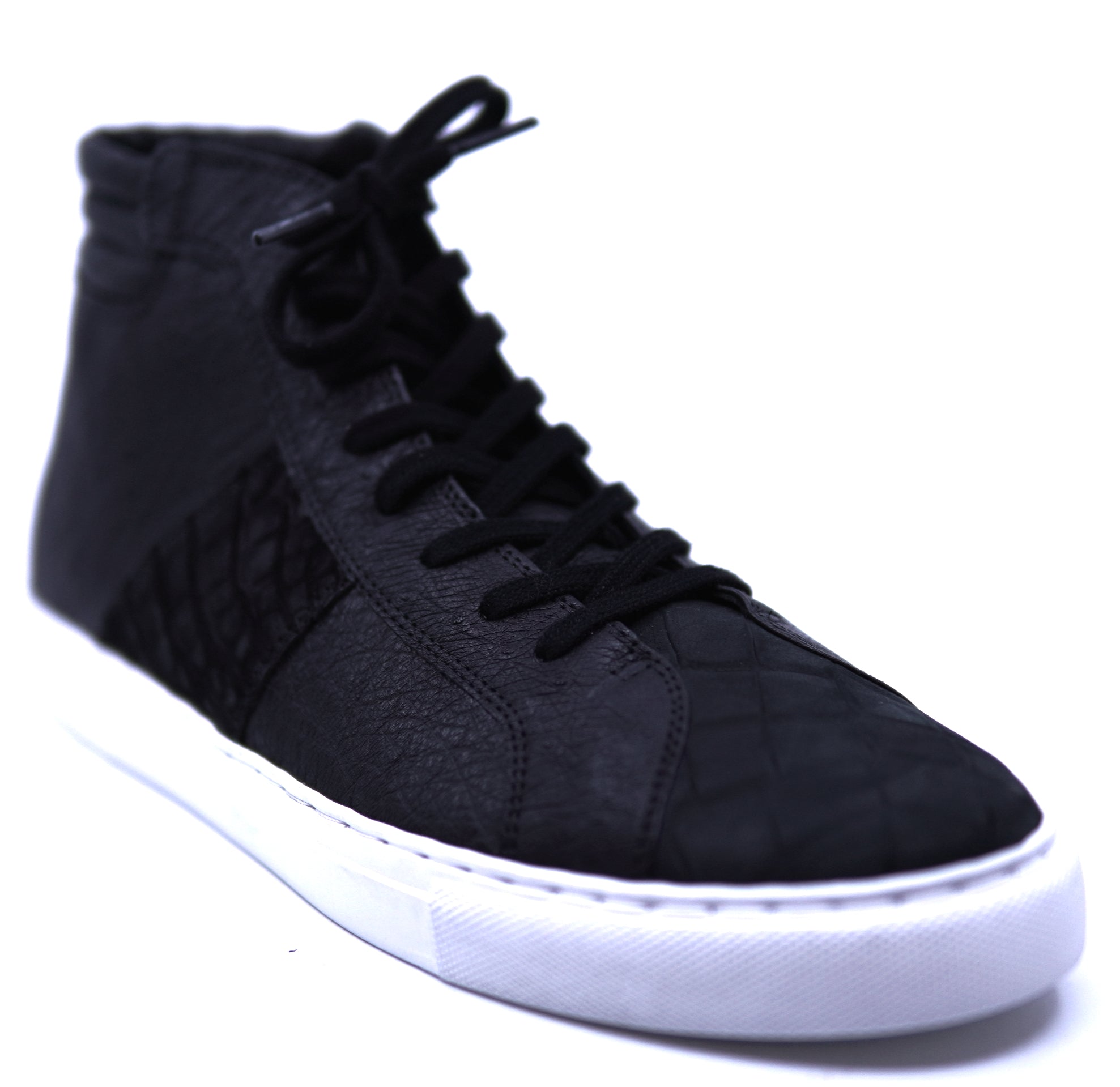 Suede Alligator & Leather High Top Sneaker image 2