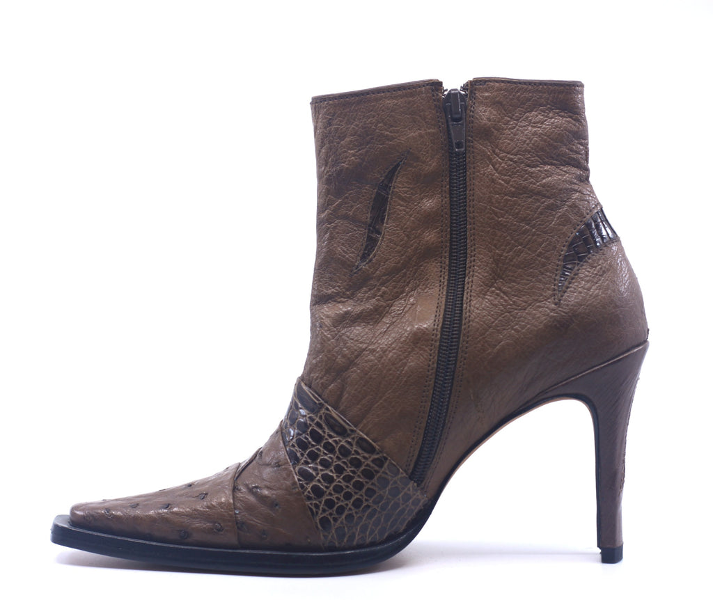 Ostrich and Croc Heels US Women's 6.5 image 2