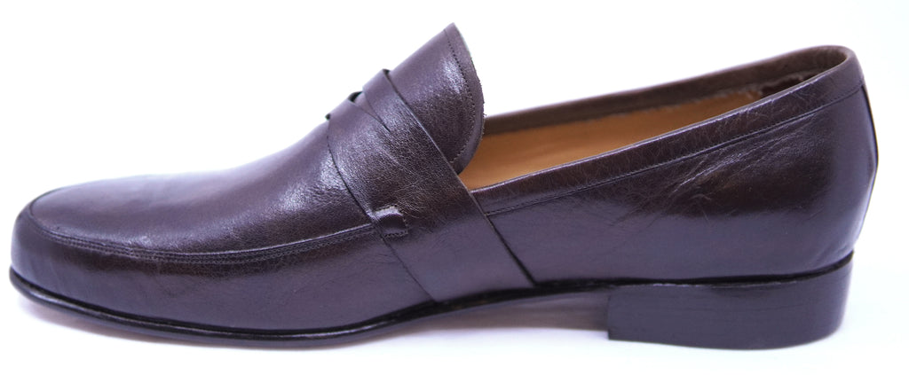 Brown Leather Loafer Dress Shoe image 1