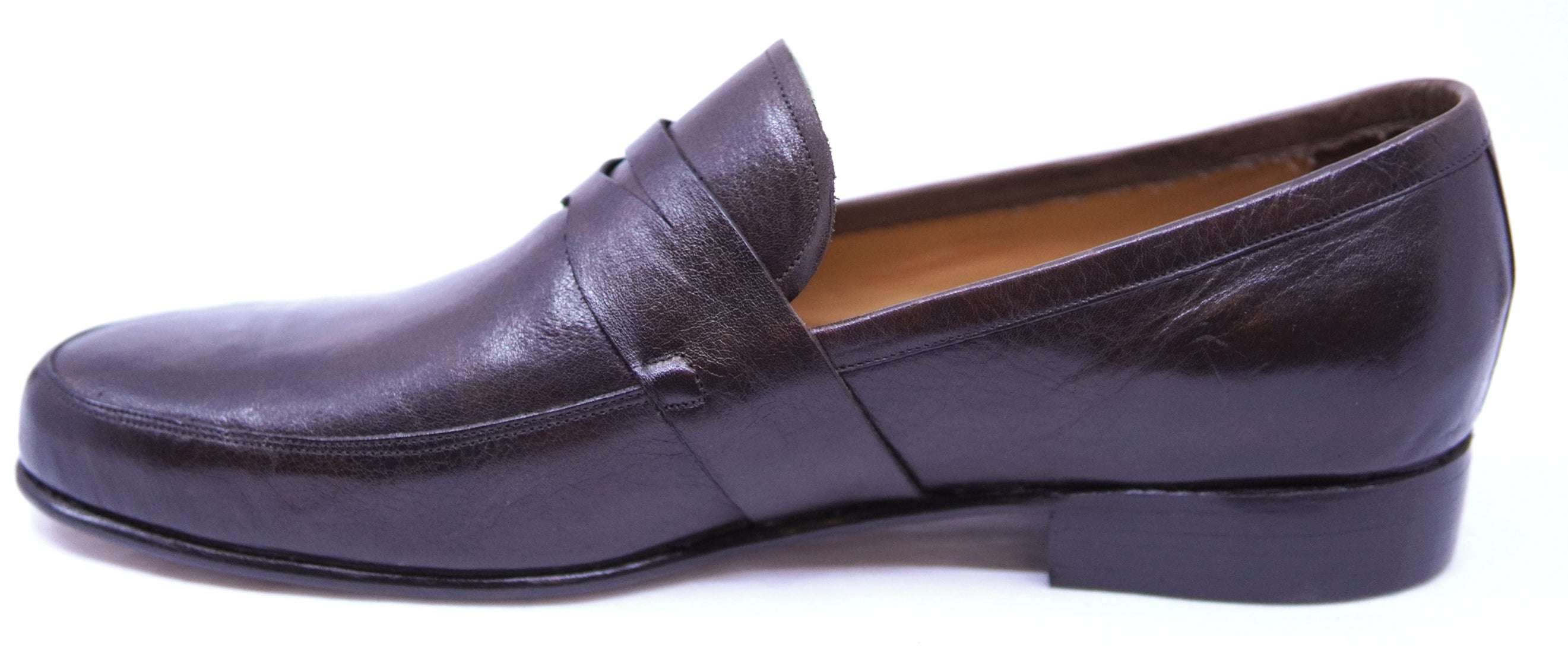Brown Leather Loafer Dress Shoe image 1