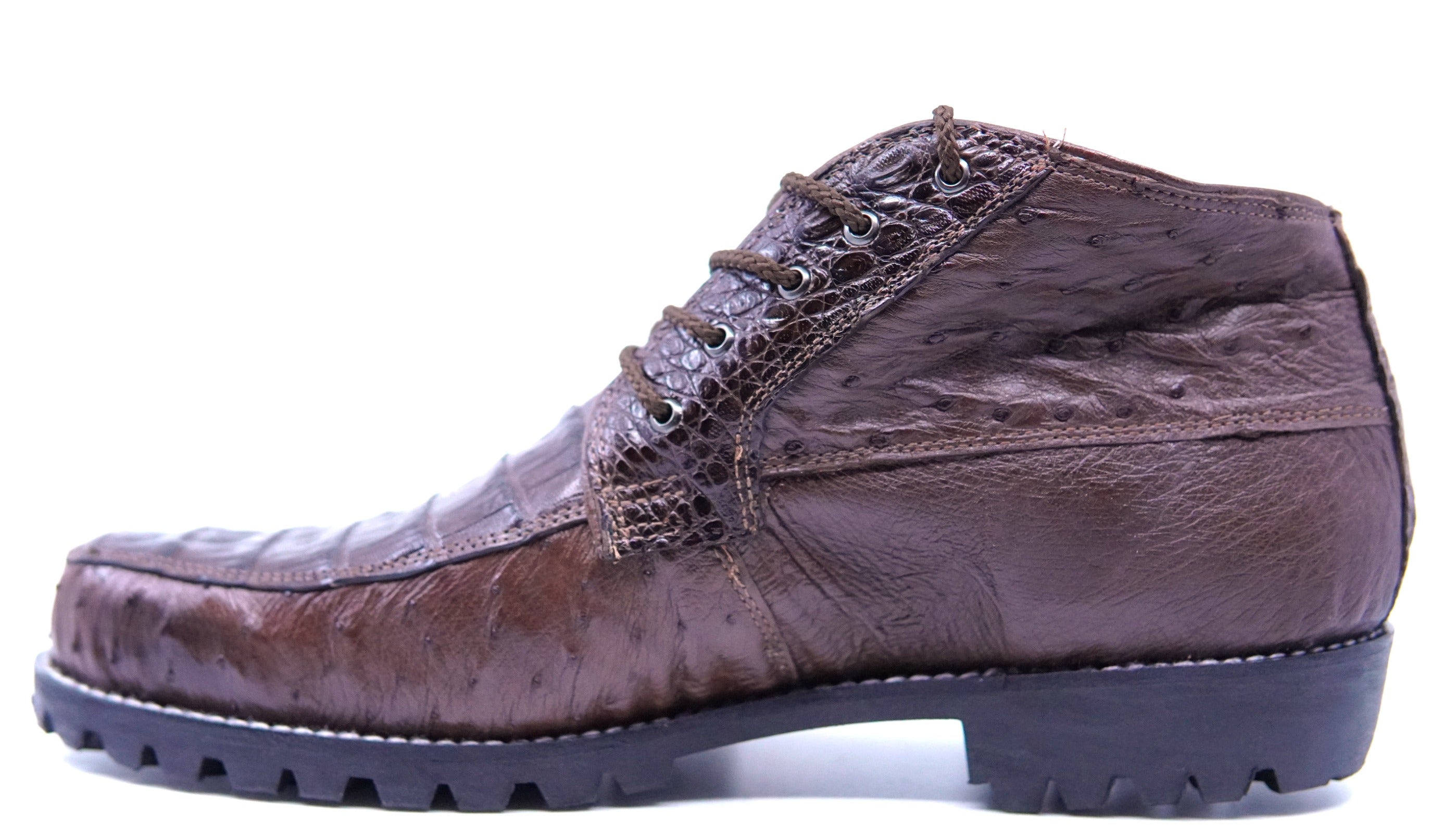 Ostrich & Croc Belly Ankle Boot US 12 image 2