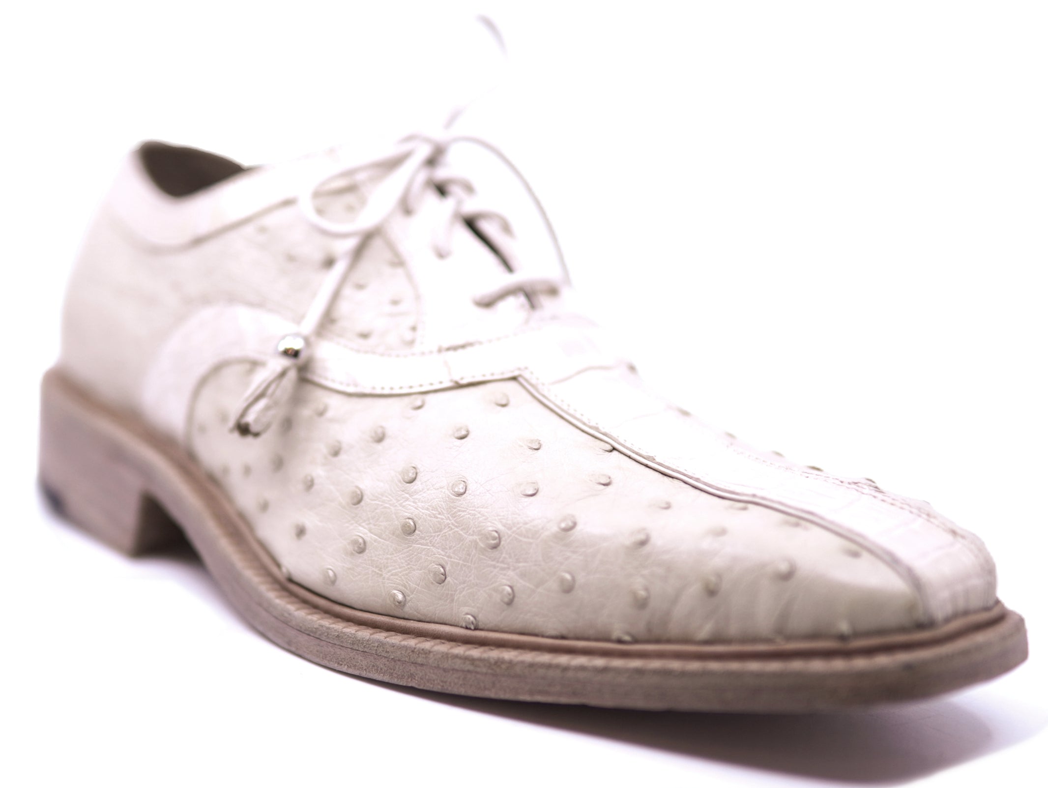 Beige Alligator & Ostrich Dress Shoe image 2