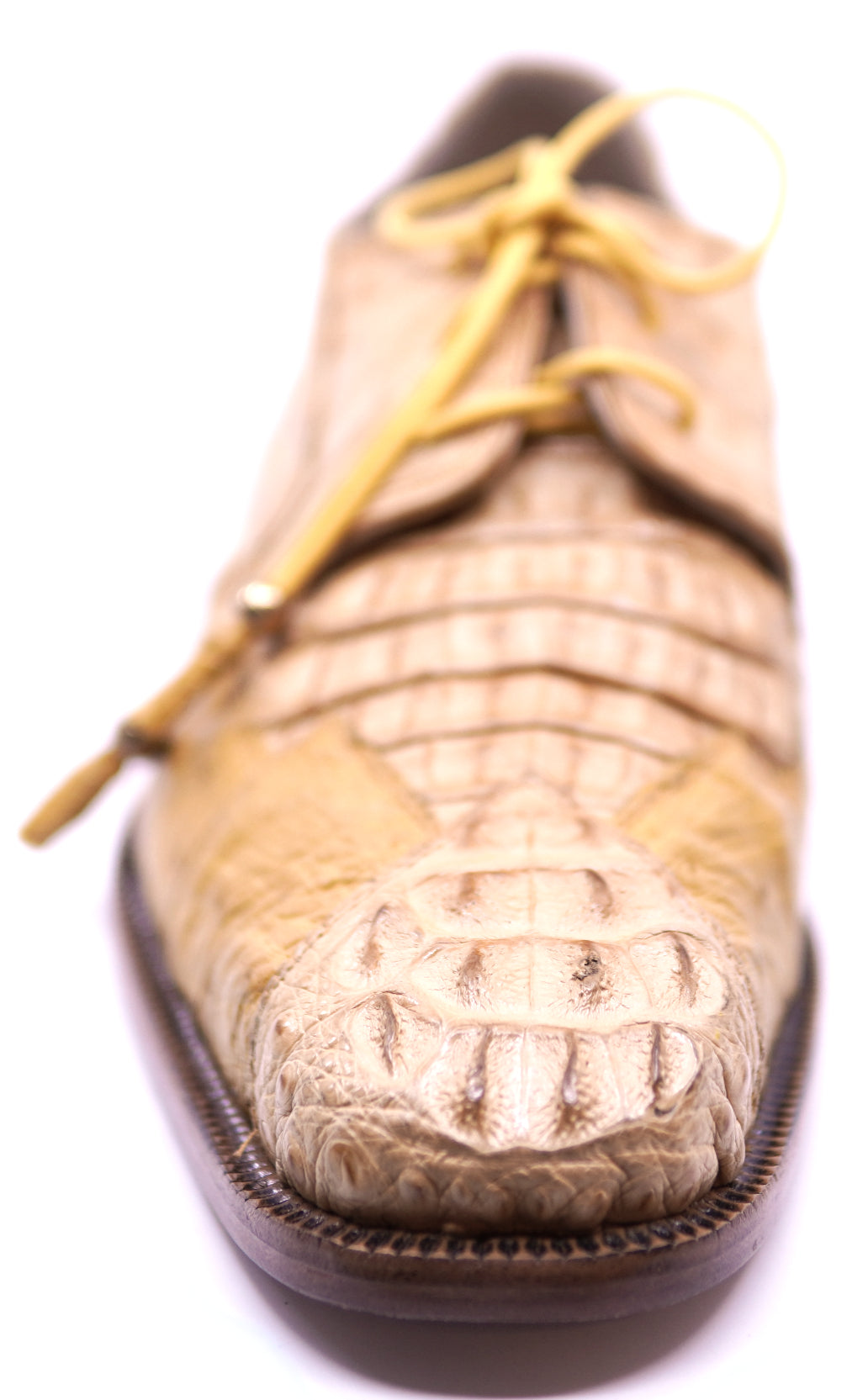 007 Buttercup Ostrich & Tan HB Croc Dress Shoe image 3