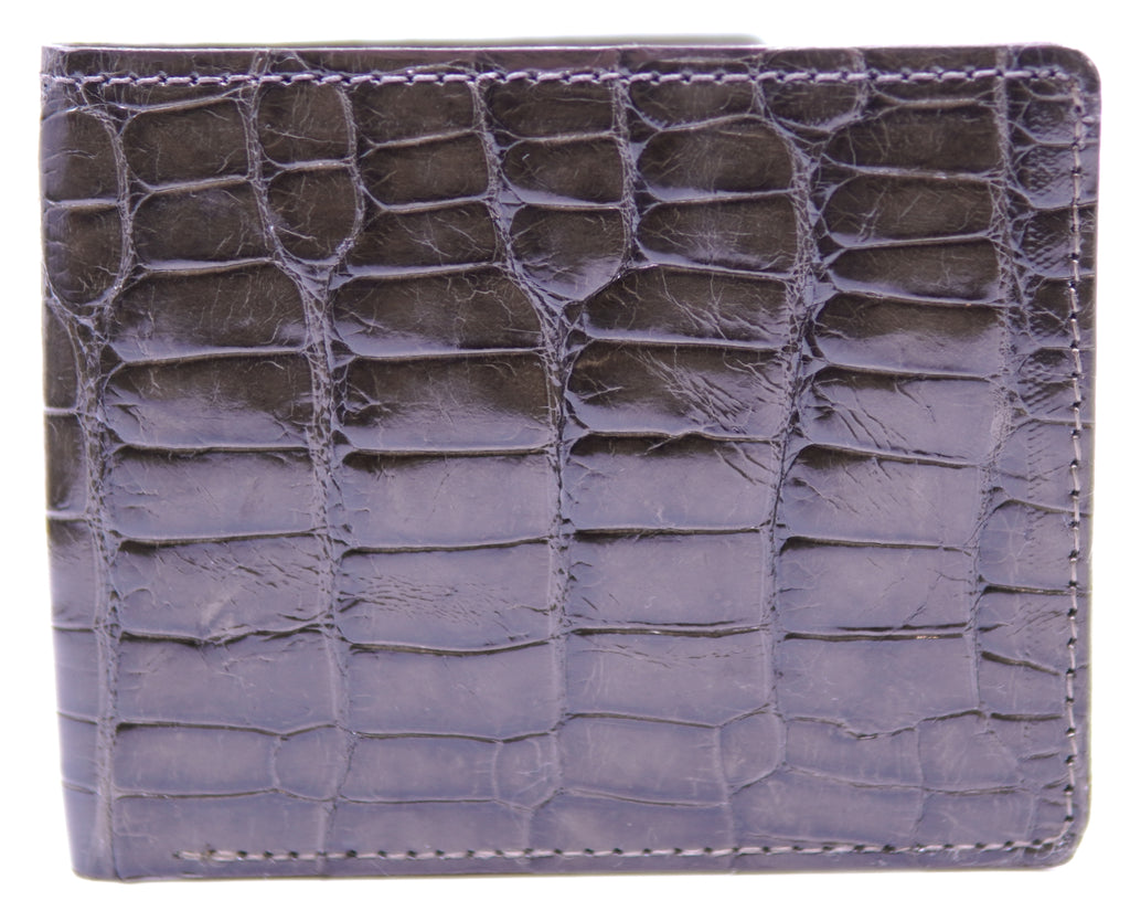 Genuine Glossy Brown Bi-Fold Wallet image 0