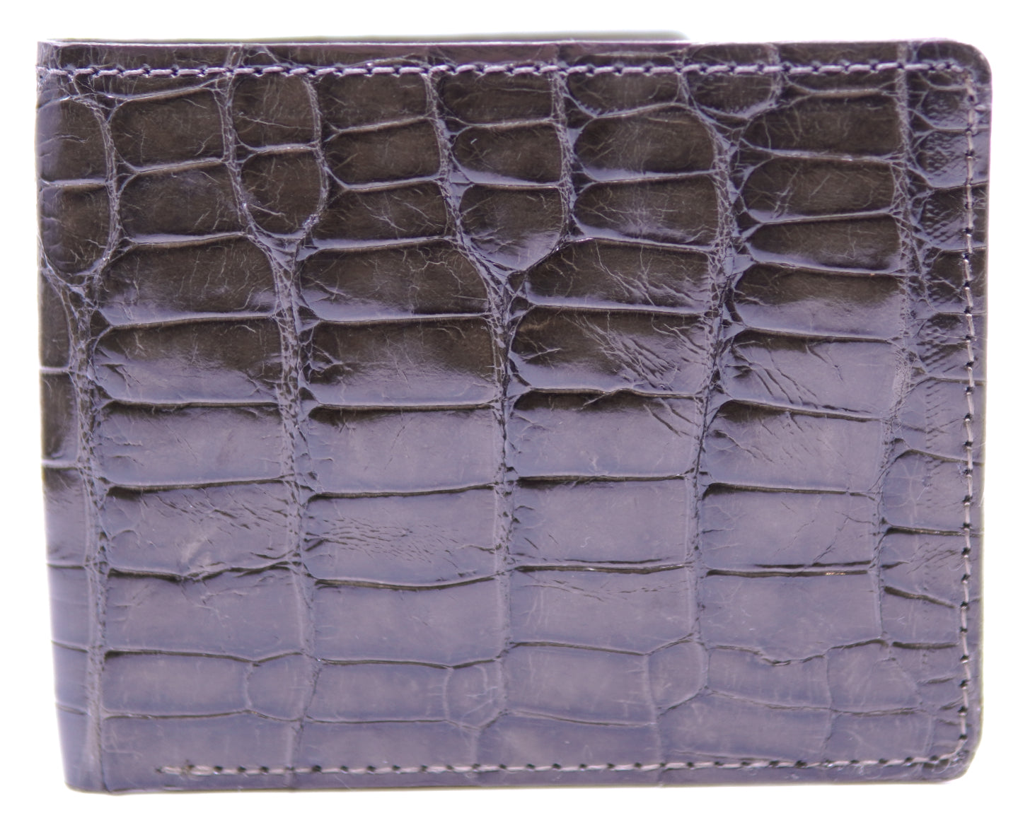 Genuine Glossy Brown Bi-Fold Wallet image 0