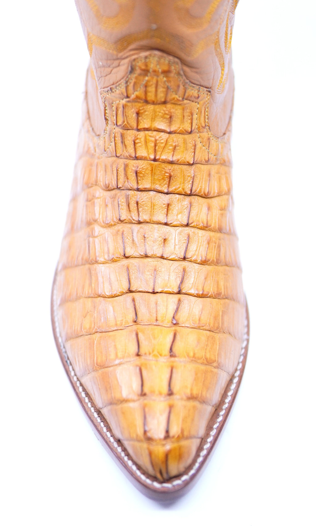 Cognac Crocodile Boots US Men's 9.5 EE image 1