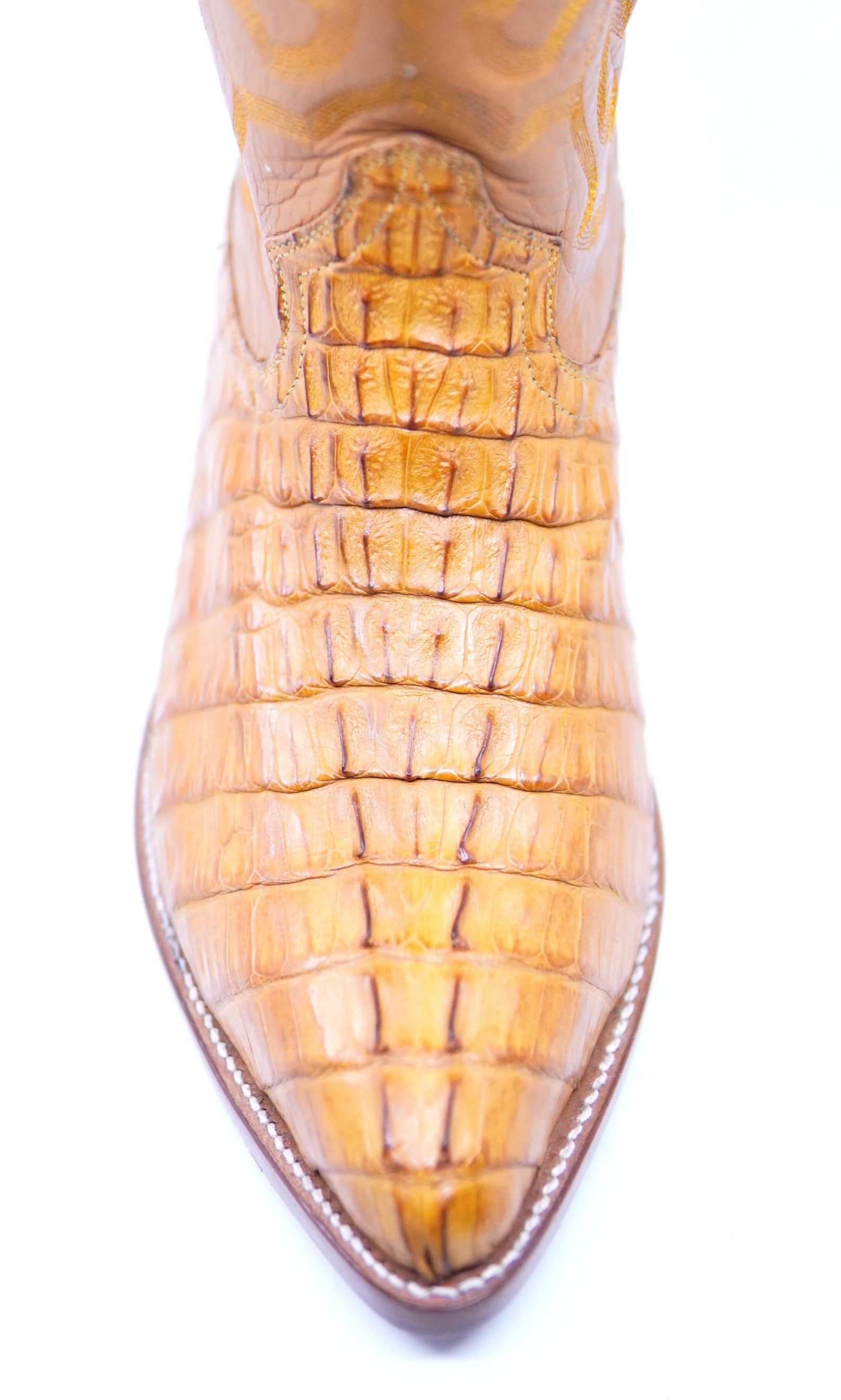 Cognac Crocodile Boots US Men's 9.5 EE image 1