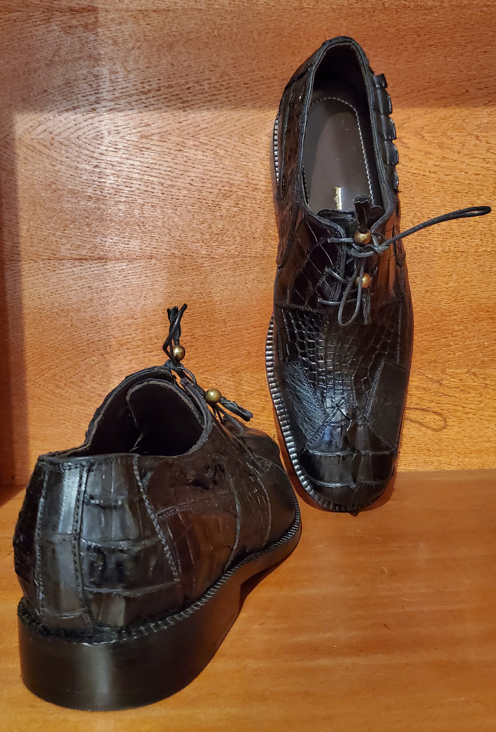 Crocodile Tail and Ostrich Dress Shoe US Men's 11.5 image 3