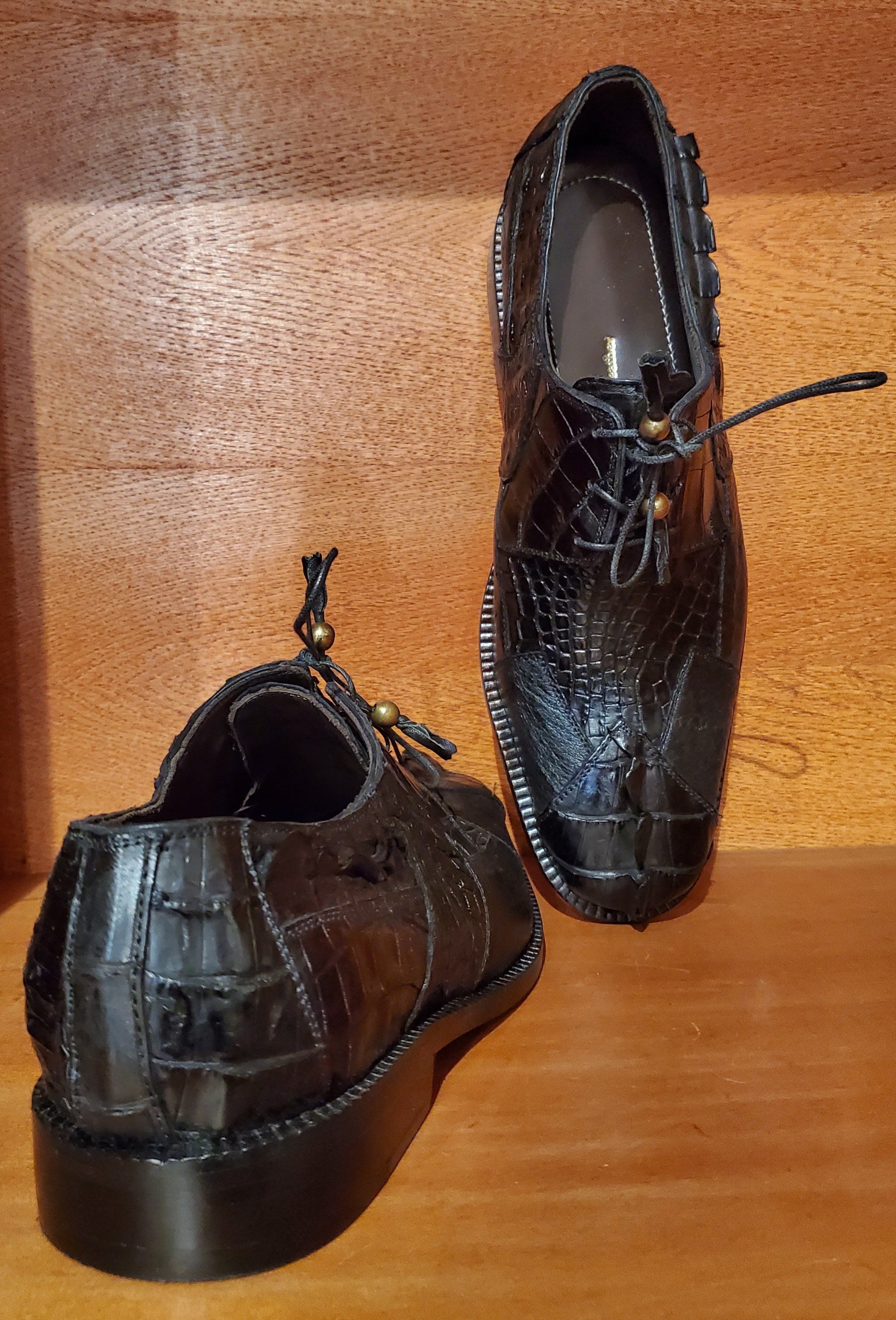 Crocodile Tail and Ostrich Dress Shoe US Men's 11.5 image 3