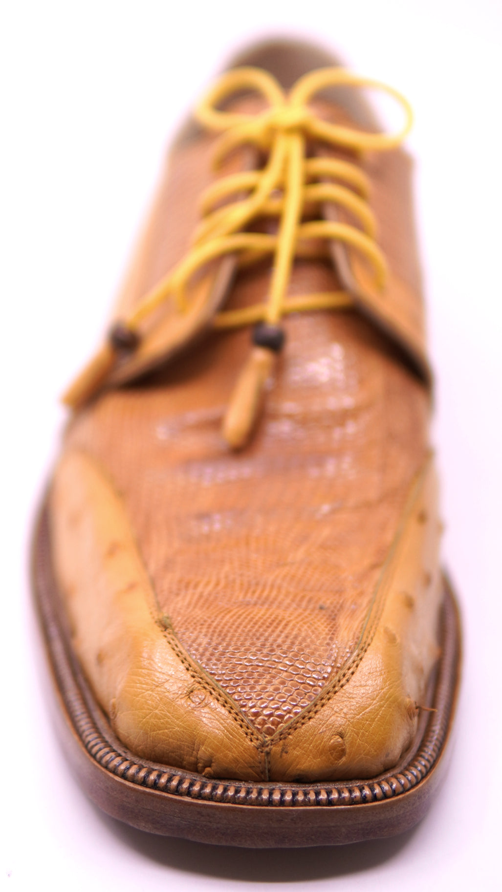 Genuine Buttercup Ostrich & Cognac Lizard Dress Shoe image 3