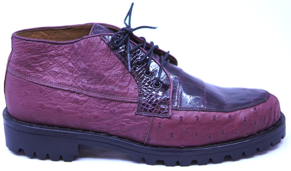 Ostrich & Alligator Belly Ankle Boots image 0