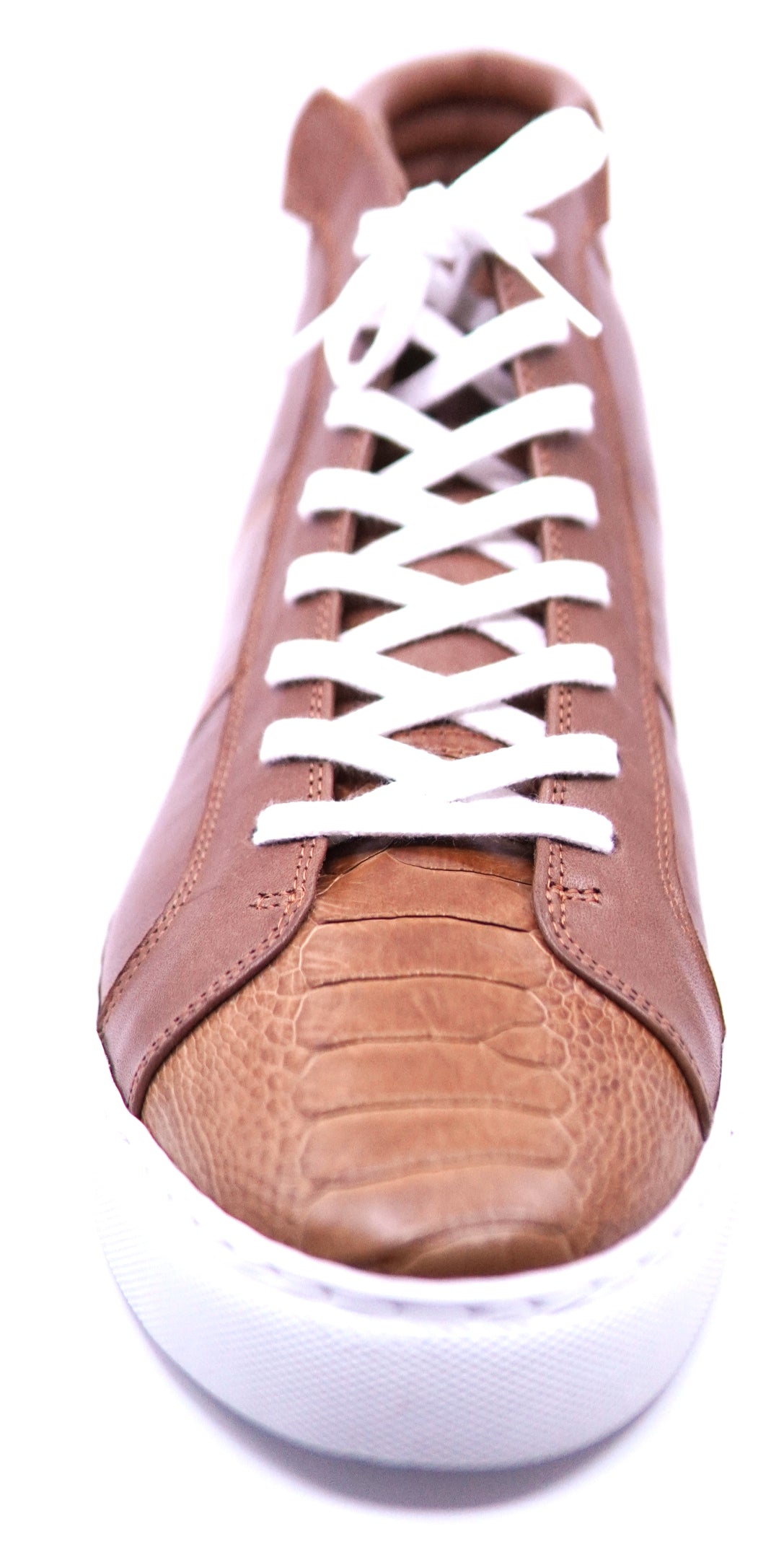 Ostrich Leg & Leather High Top Sneaker image 3