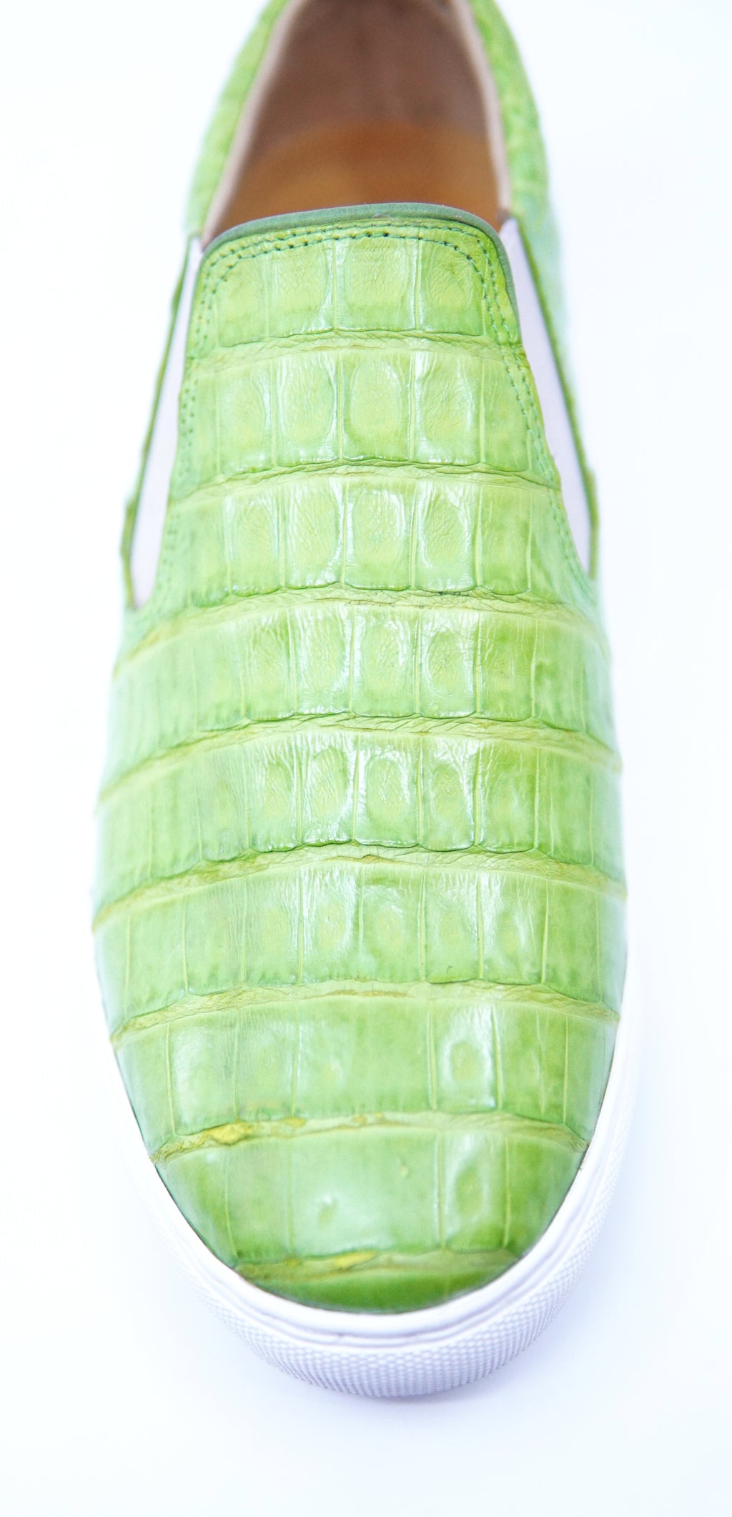 Lime Green Slip On Caiman Belly US Women's 9 image 3