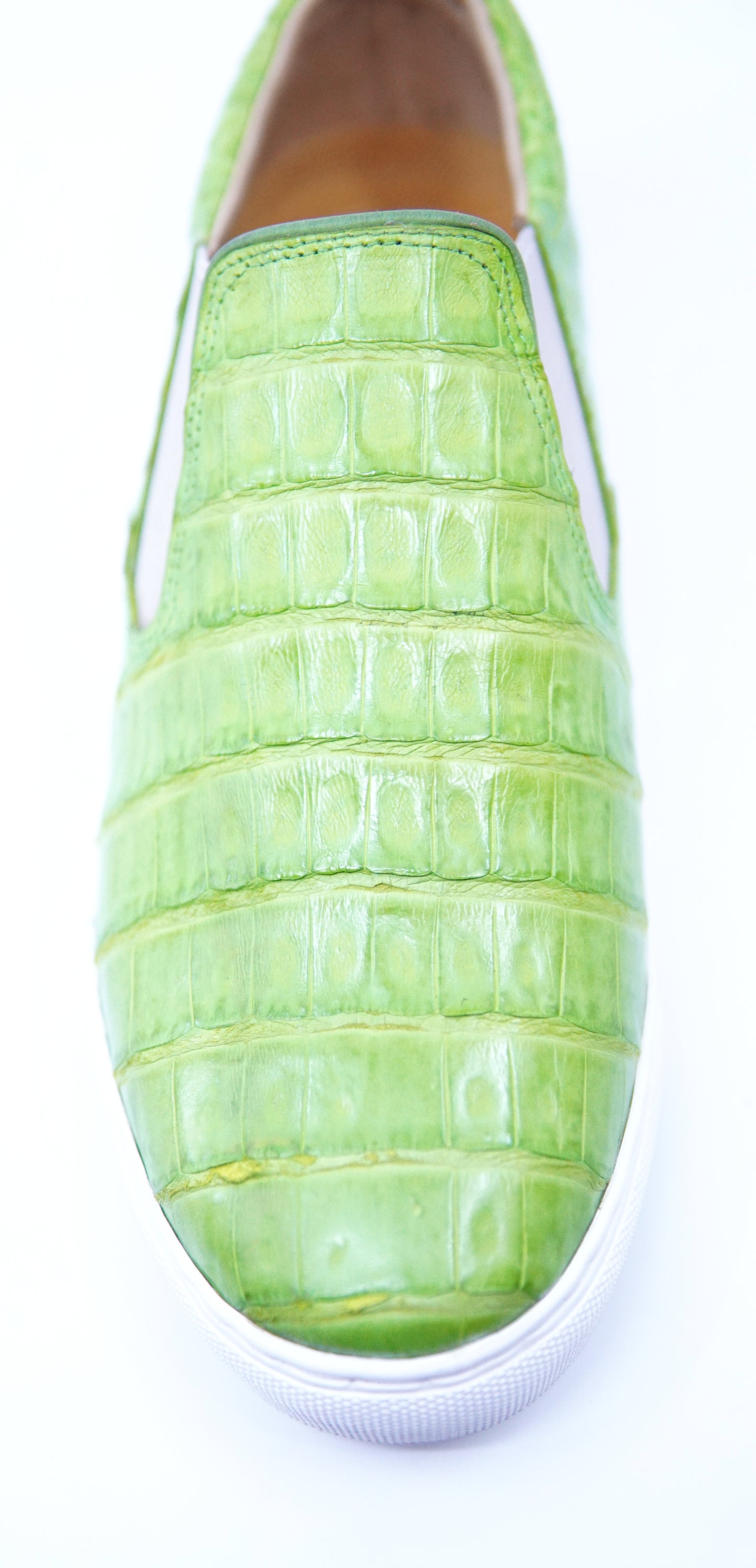 Lime Green Slip On Caiman Belly US Women's 9 image 3