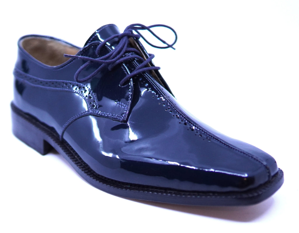 Navy Patent Leather Dress Shoes US 11 image 1