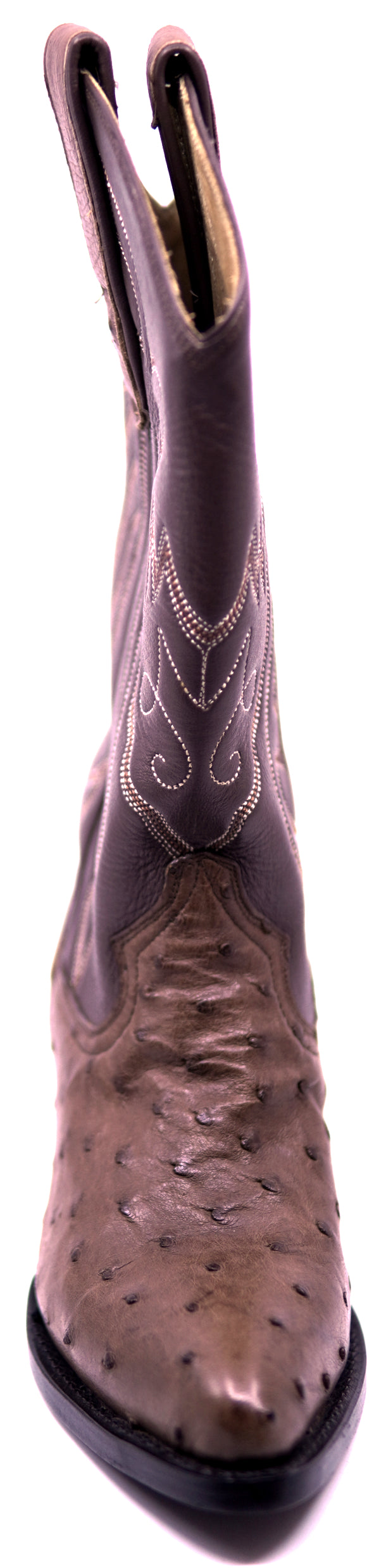 Genuine Brown Ostrich Cowboy Boots image 3