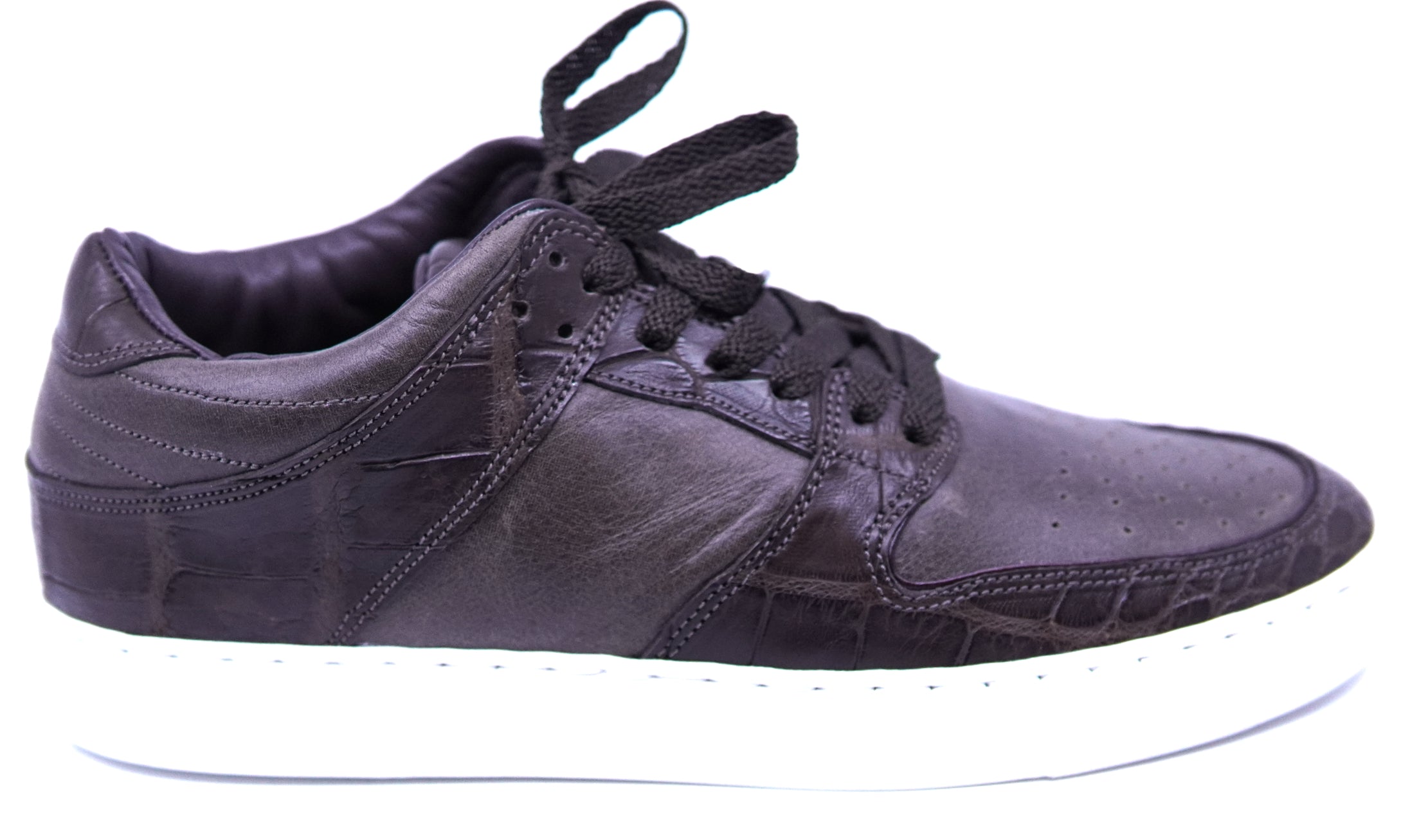 Crocodile & Leather Sneakers image 0