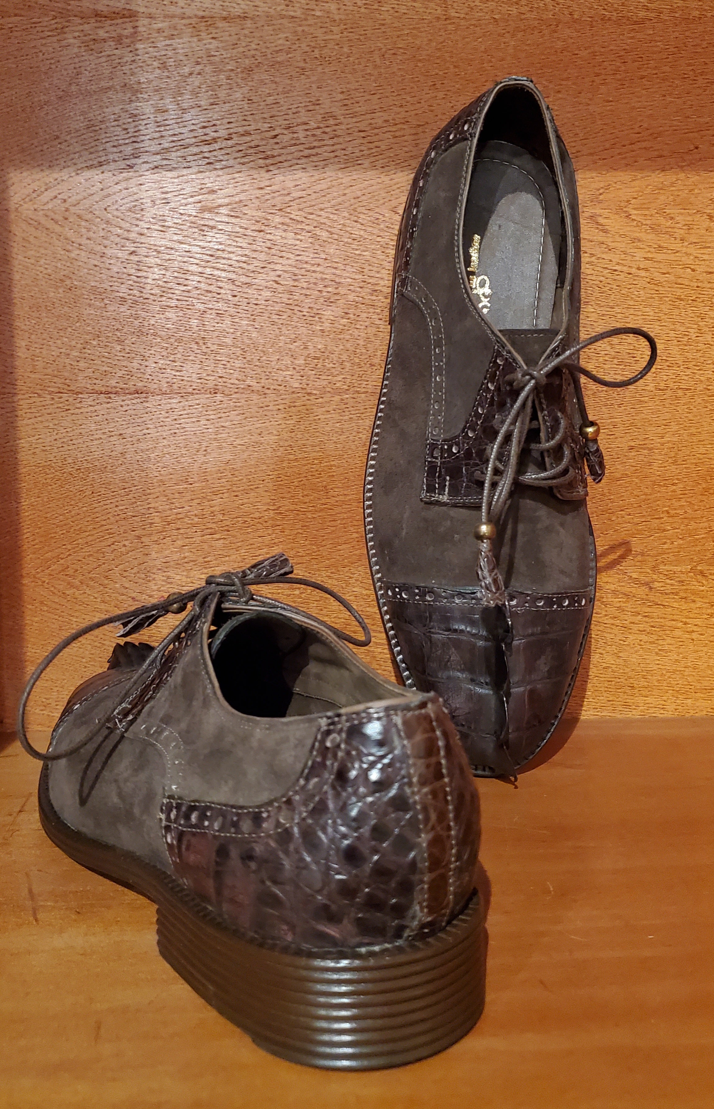 Crocodile Tail and Suede Cap Toe US Men's 11.5 image 3