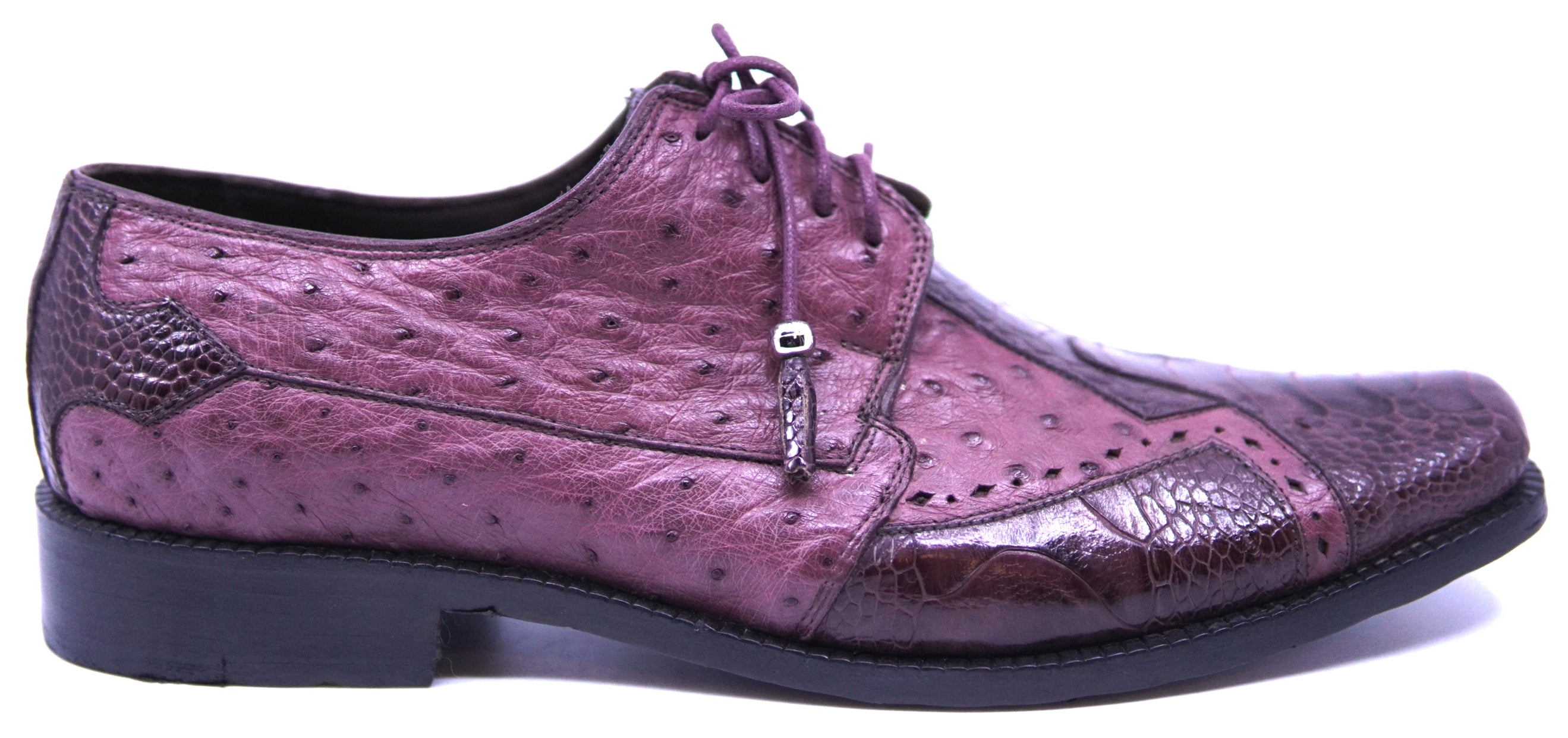 Burgundy Ostrich Dress Shoe image 0