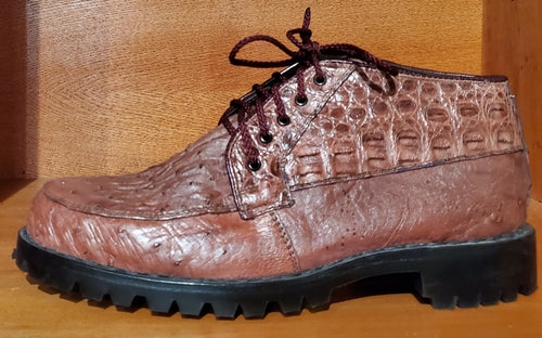 Burgundy Caiman & Ostrich 8D US Men's 10.5 image 1